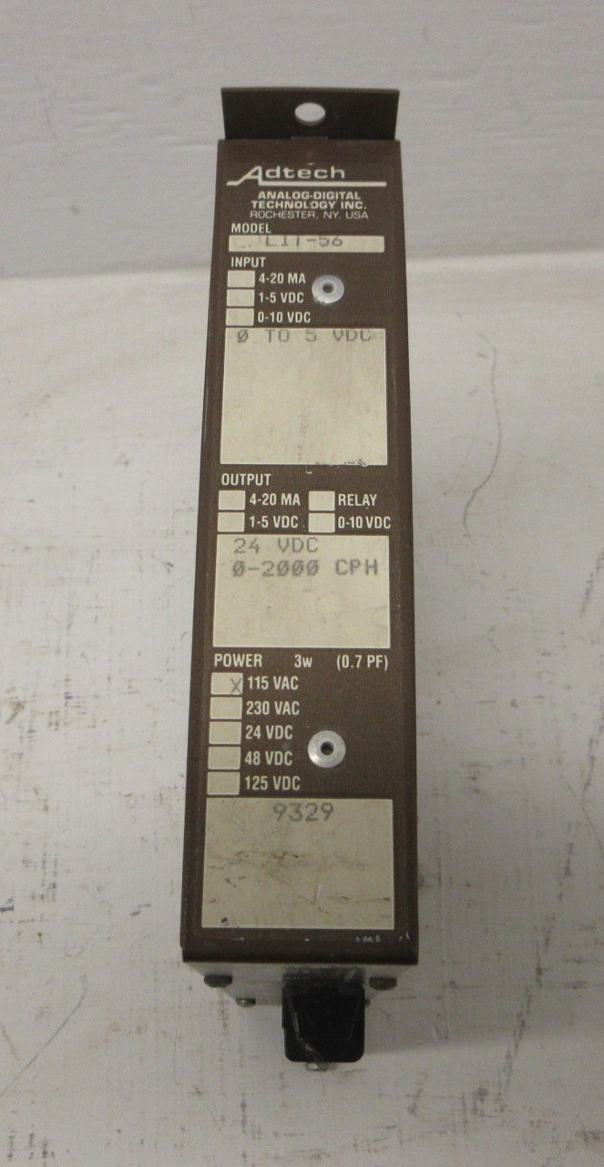 Adtech LIT 56 Electronic Transmitter Controller 115V Input: 0-5VDC Output: 24VDC (AH1609-1)