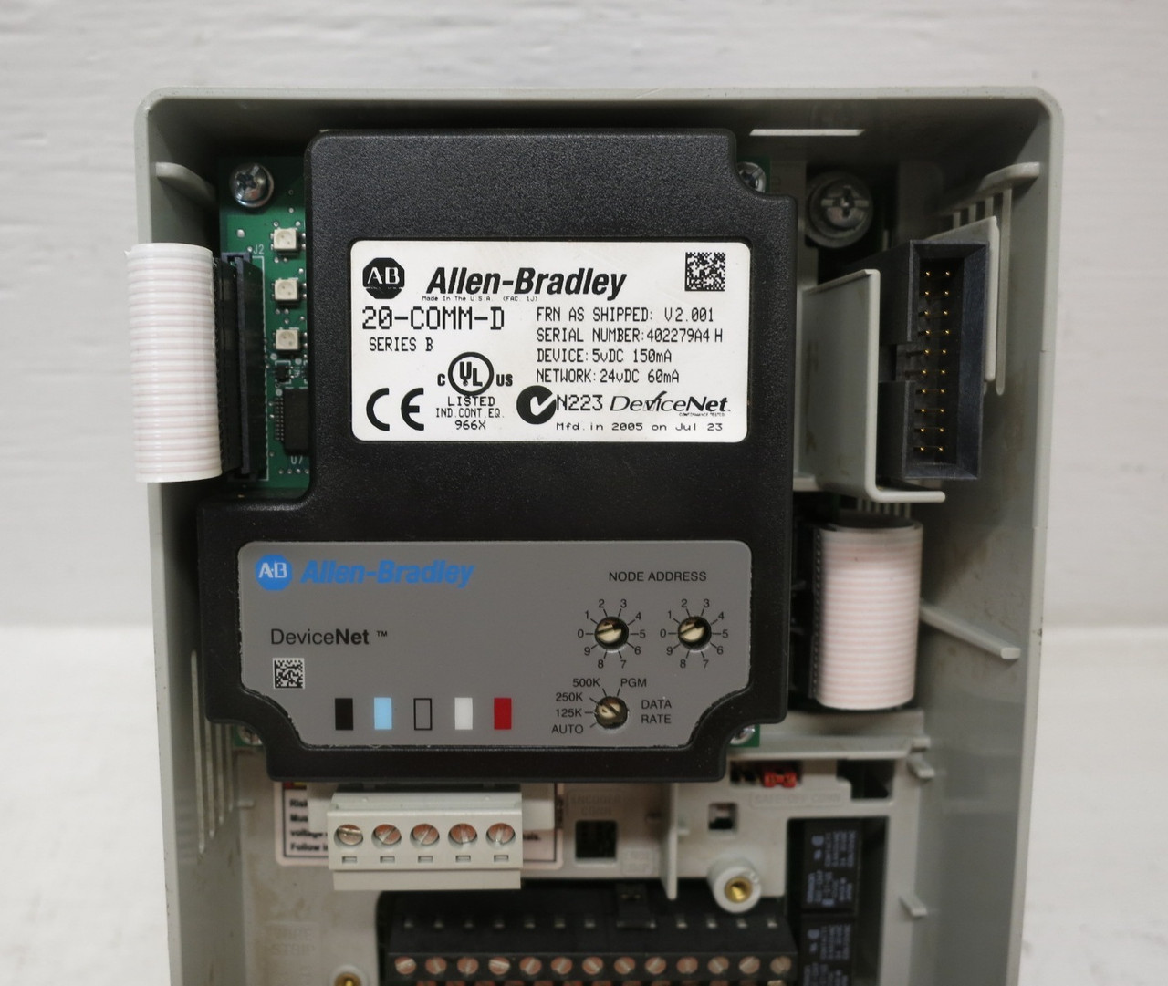 Allen Bradley 0.5 HP PowerFlex 70 AC VS Drive 240V VFD 20AB2P2A0AYNNNC0 208V (DW8574-1)