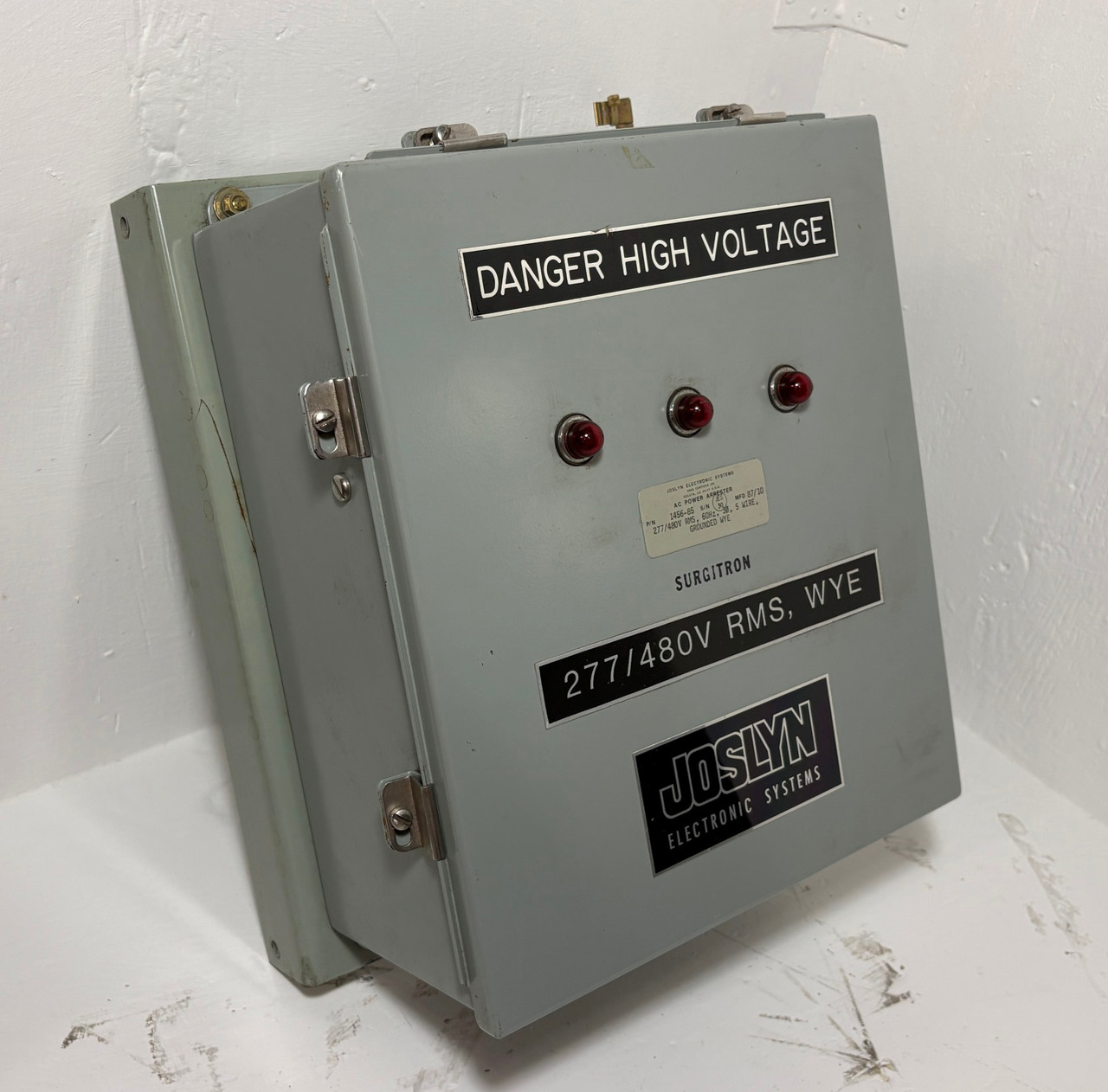 Joslyn Electronic 1456-85 AC Power Arrester 277/480V 3PH 5W Type 4/4X Enclosure (EM6000-1)