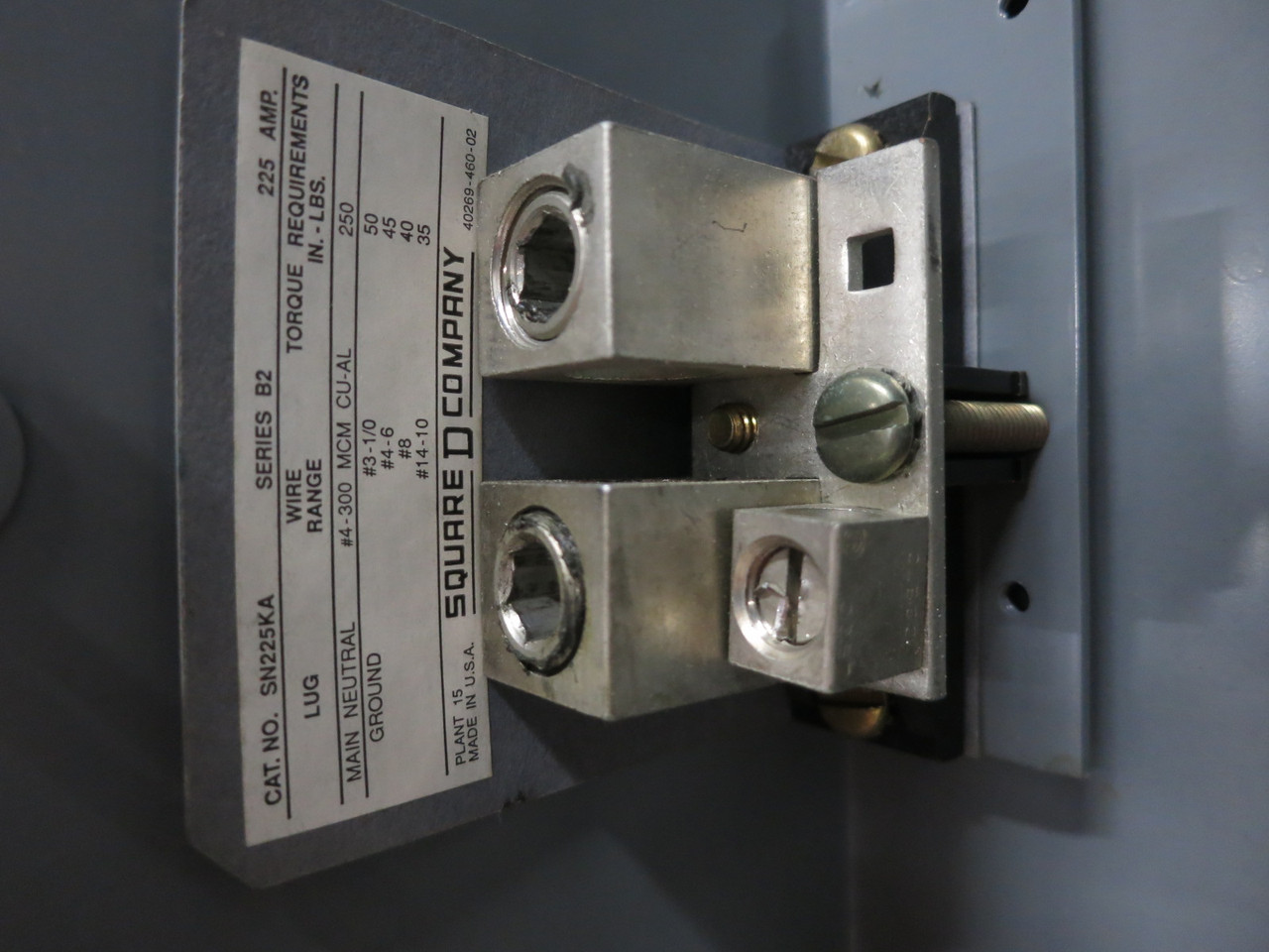 Square D KA-225-S Ser E1 225A 600V Circuit Breaker Enclosure 225 Amp SN225KA (DW8576-8)