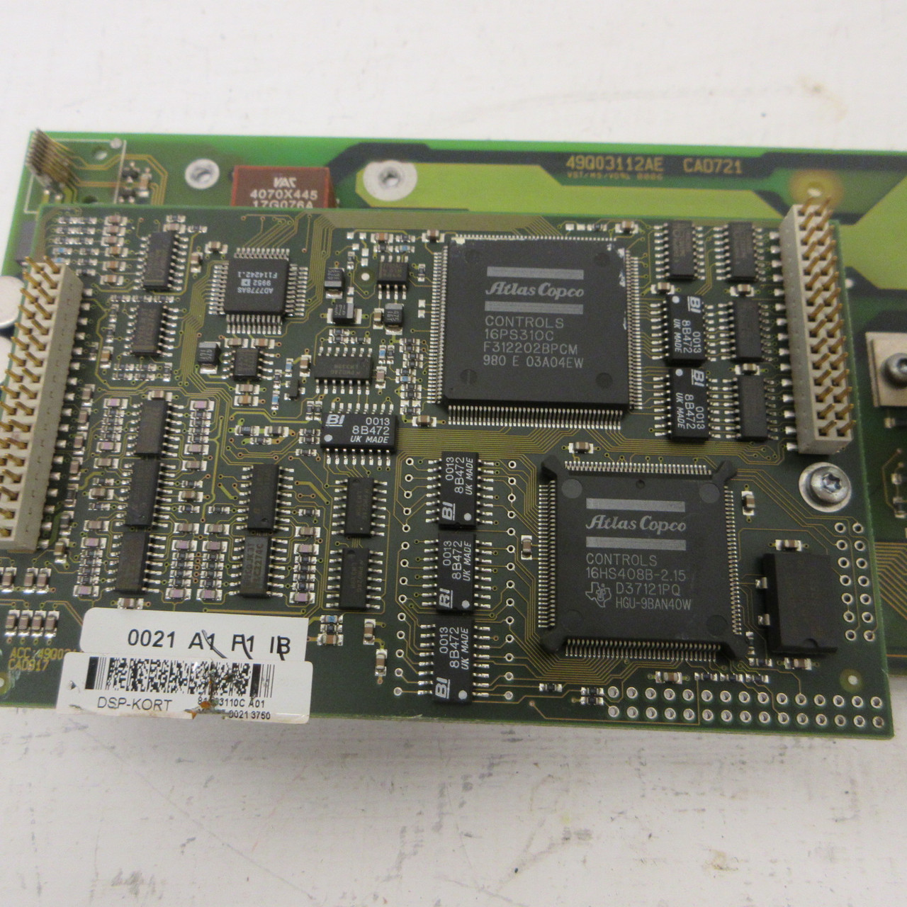 ABB 49Q03112AE PCB CAD721 PC Board BAS-BAD Circuit Board w/ DSP-KORT (AH1617-1)