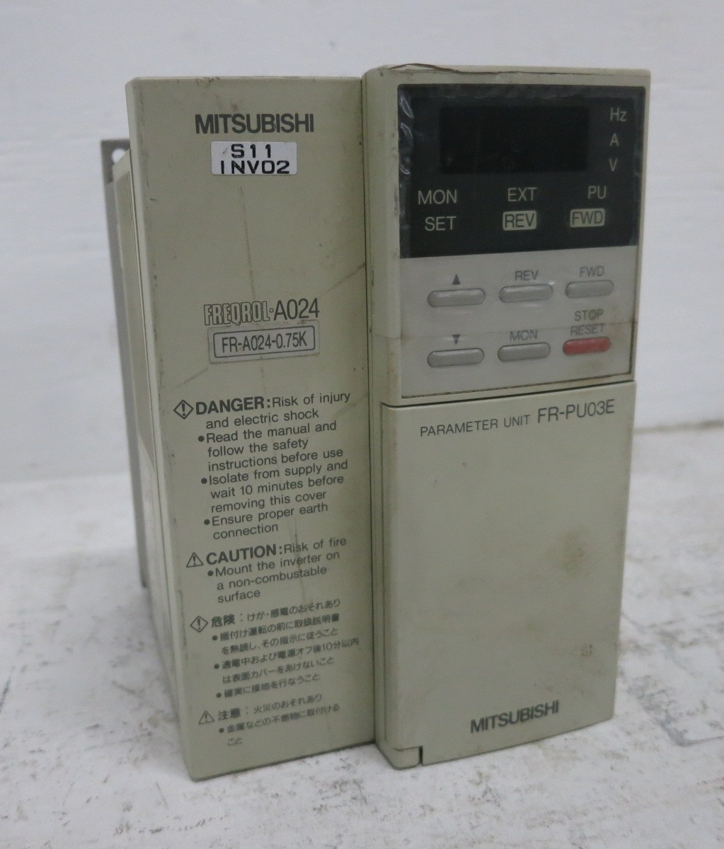 Mitsubishi FR-A024-0.75KP 1 HP AC Inverter VS Drive Freqrol A024 200-230V VFD (DW8600-3)
