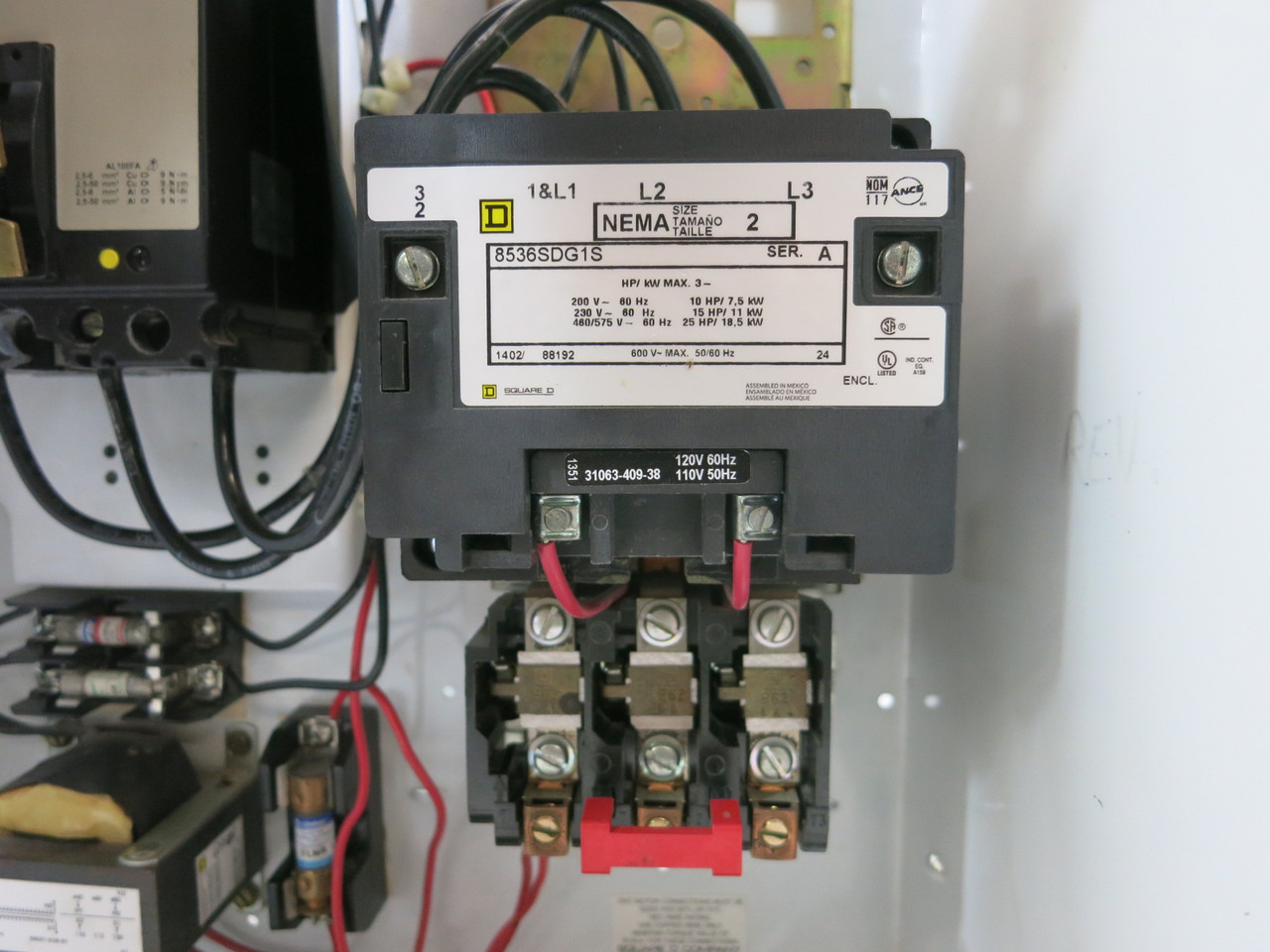 Square D Model 6 100 Amp Breaker Size 2 Starter 18" MCC Bucket 30A 8536SDG1S (BJ1177-1)