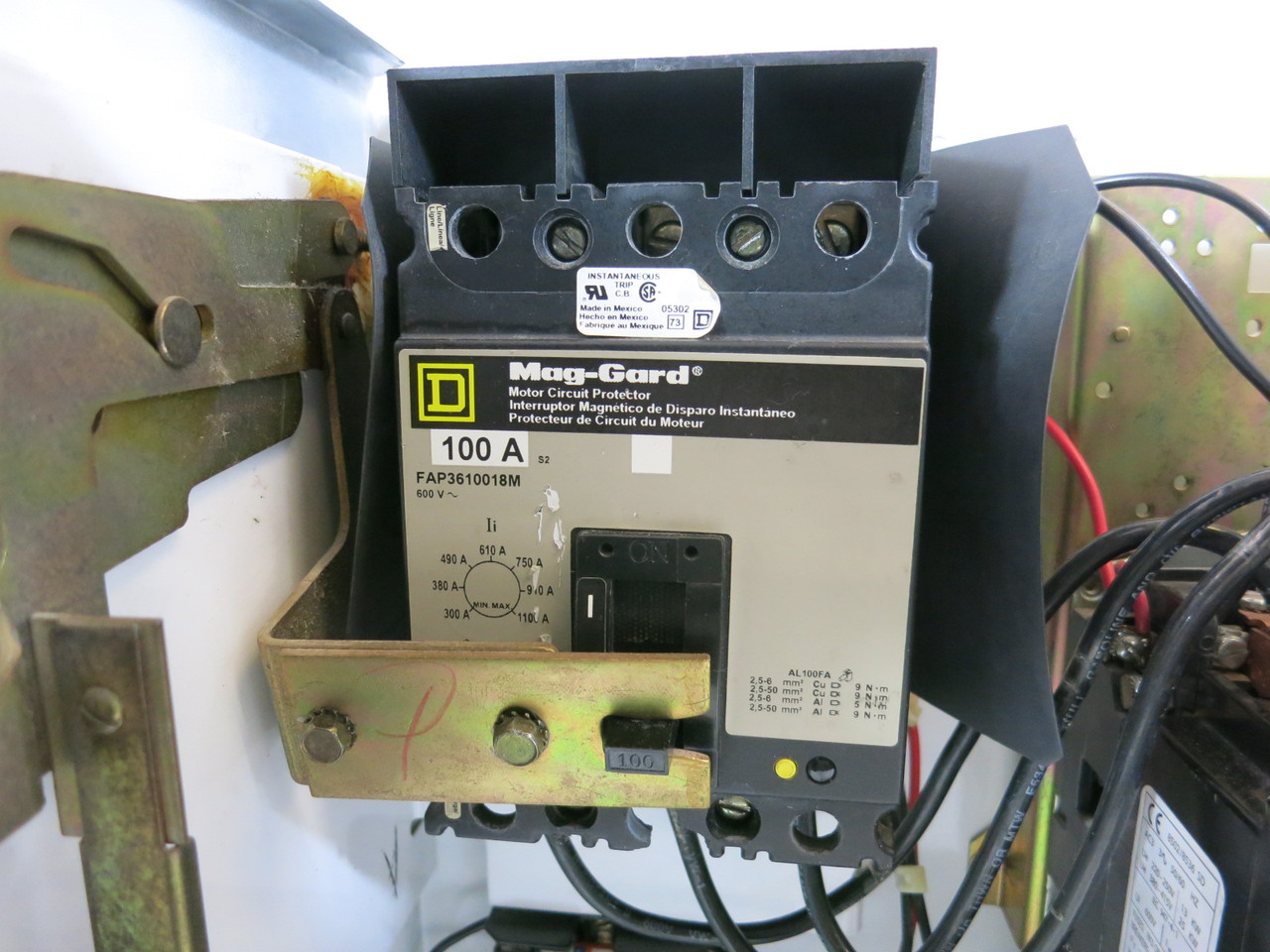 Square D Model 6 100 Amp Breaker Size 2 Starter 18" MCC Bucket 30A 8536SDG1S (BJ1177-1)