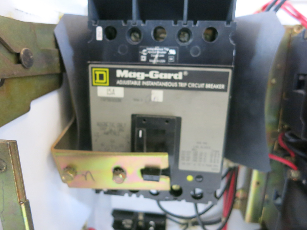 Square D Model 6 15A Breaker Size 1 Reversing Starter 18" MCC Bucket 15 Amp (BJ1167-1)