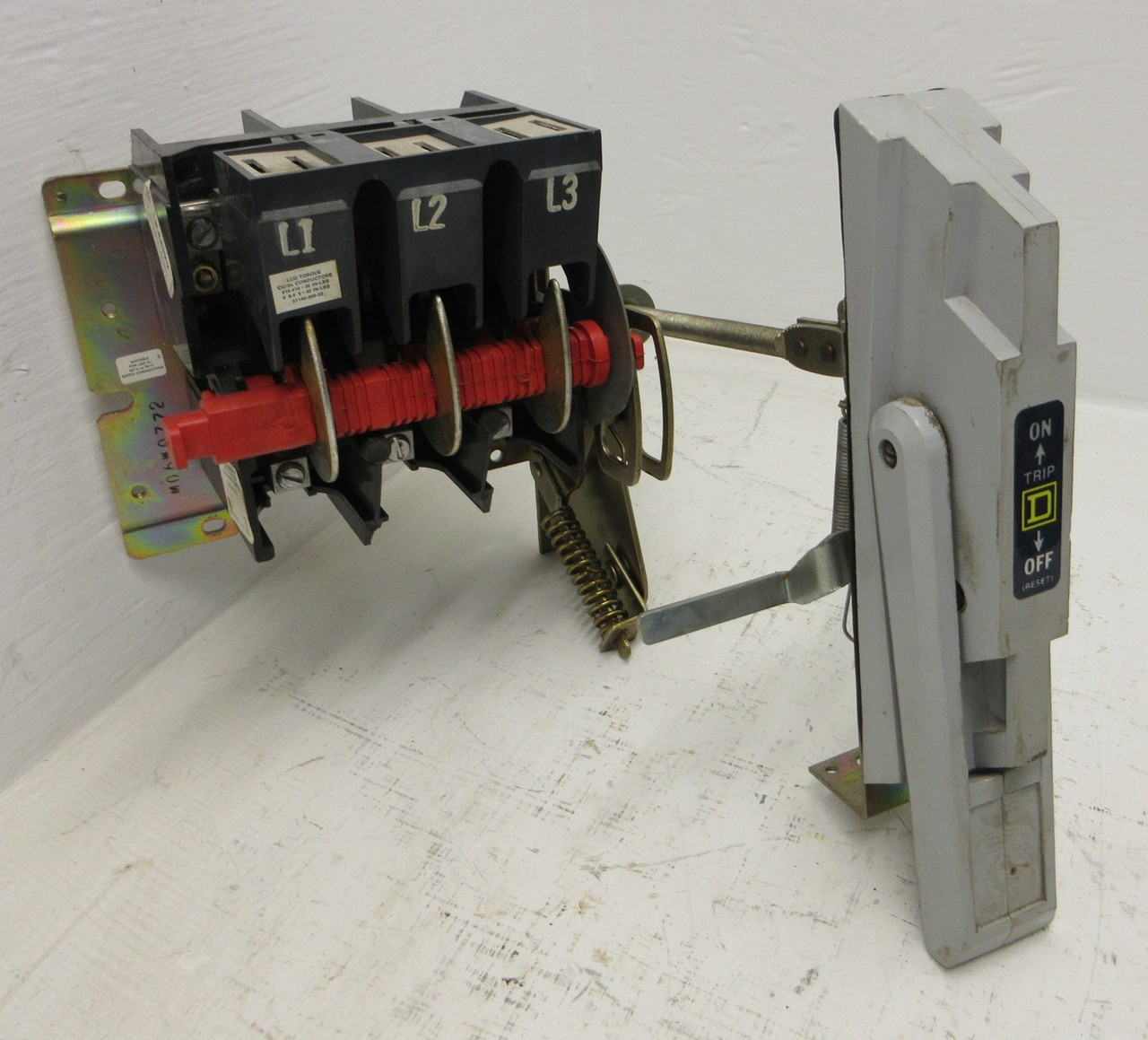 Image of Square D HU-60-SV 60A Disconnect Switch 31055-496-51 Complete w/ Handle Assembly
