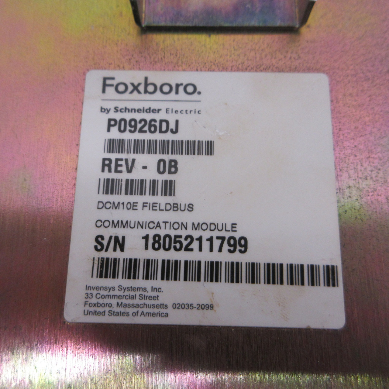 Foxboro P0926DJ DCM10E I/A Series Rev 0B PLC Fieldbus Communication Module P0926 (AH1632-3)