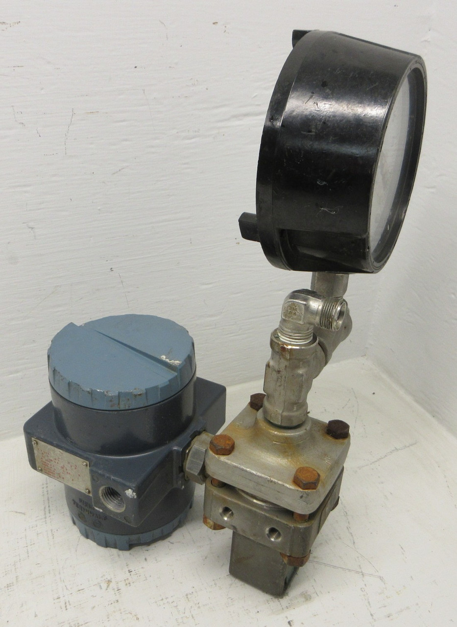 Image of Foxboro 821GM-IS1NL2 Transmitter 50 PSIG + D0135GW Transducer + USG 33020 Gauge