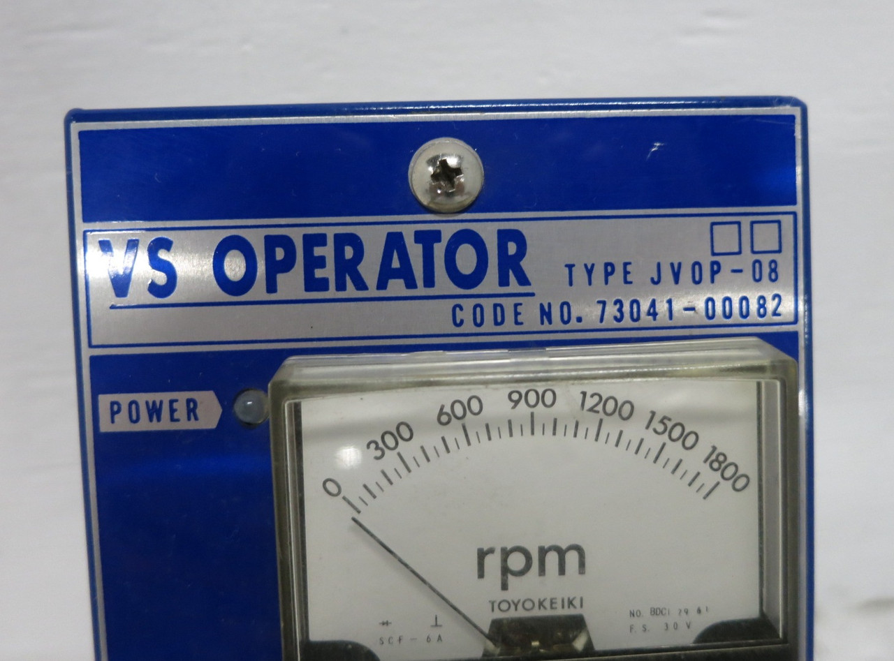 Yaskawa JVOP-08 VS Operator 0-1800 RPM JZSP-12 Soft Starter FT6209014 JV0P-08 (DW8608-2)