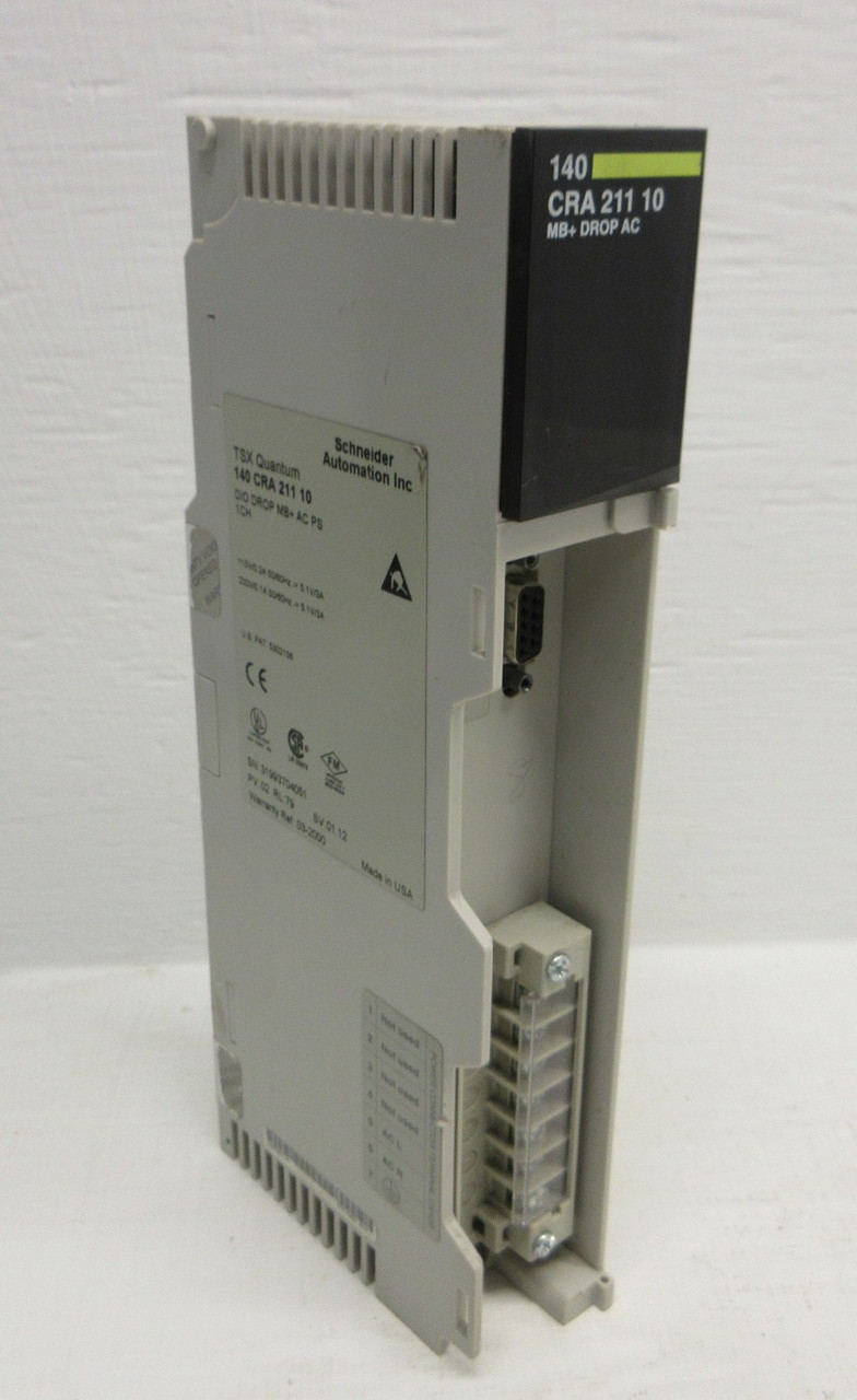 Image of Modicon 140 CRA 211 10 DIO Drop MB+ AC PS 1CH TSX Quantum PLC AEG Schneider