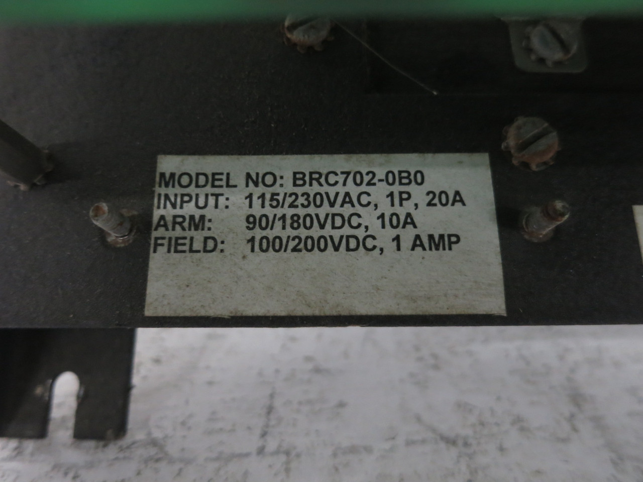Carotron BRC702-0B0 2 HP DC Drive Blazer IV 120/230V IN 1PH 90/180 VDC ARM (DW8638-1)