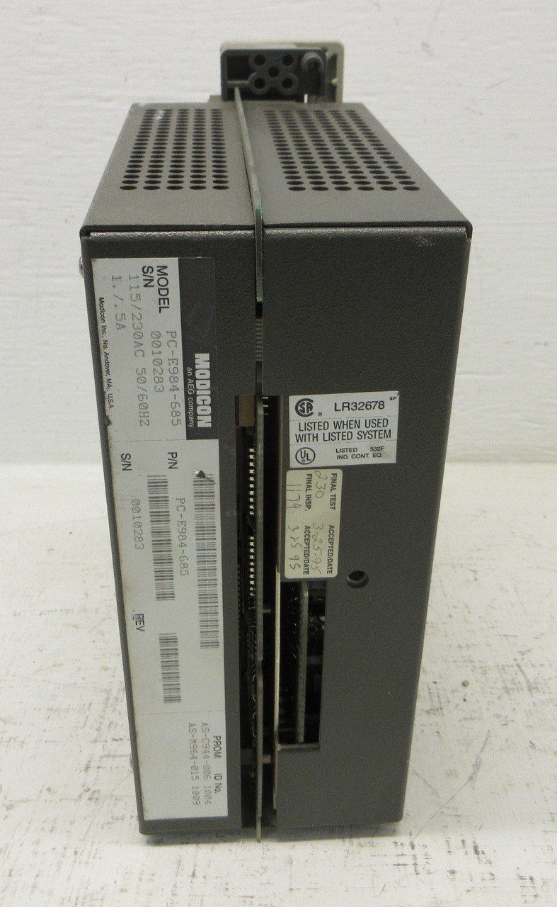 Modicon PC-E984-685 984 Programmable Controller PCE984685 PLC Module 115/230VAC (AH1663-1)
