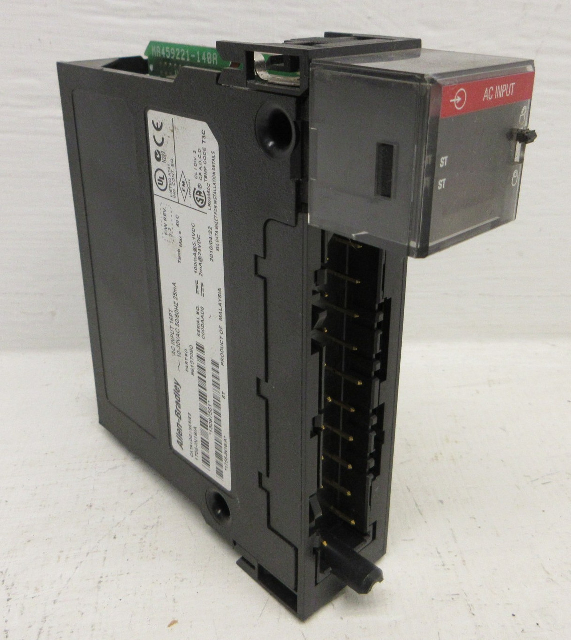 Allen Bradley 1756-IN16/A F/W 3.2 ControlLogix AC Input 16pt Module P/N 96197080 (AH1673-1)