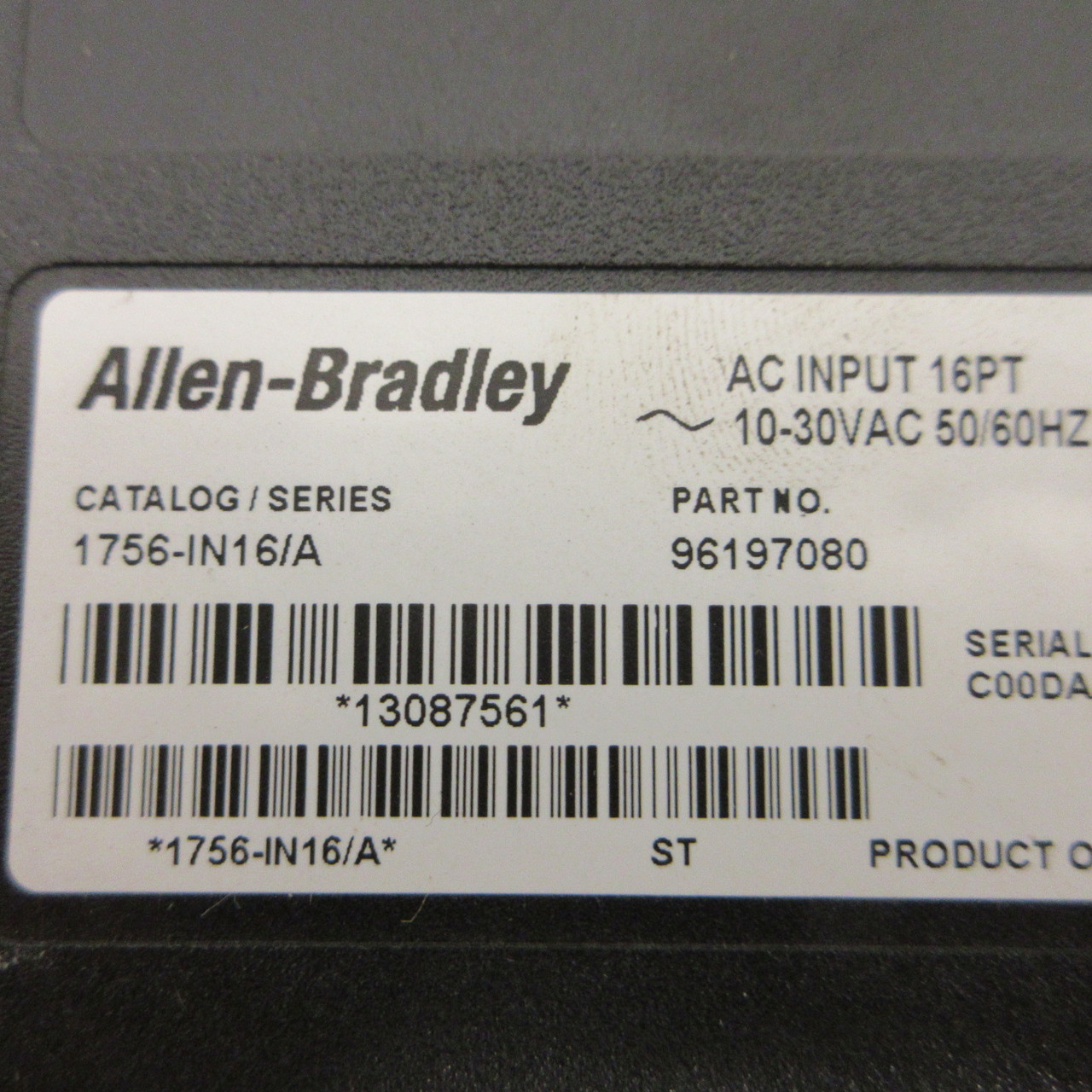 Allen Bradley 1756-IN16/A F/W 3.2 ControlLogix AC Input 16pt Module P/N 96197080 (AH1673-1)