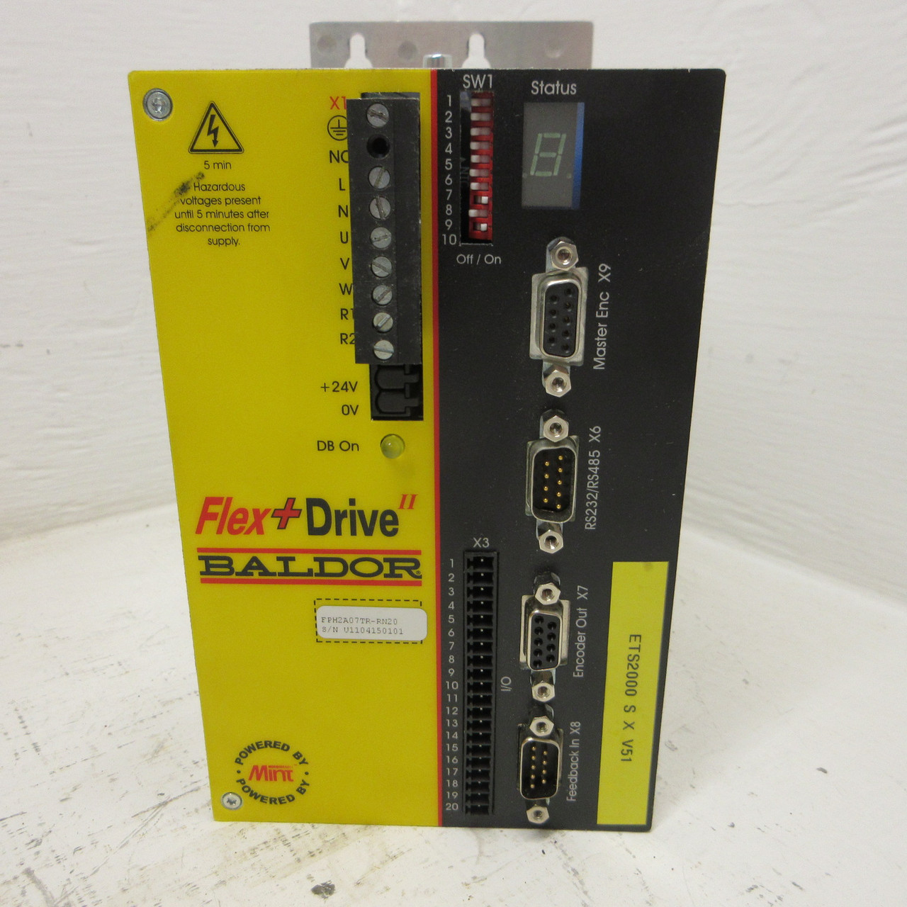 NEW Baldor FPH2A07TR-RN20 Flex+ Drive II Servo Drive 1PH 230V 7.5A FlexPlus NIB (AH1691-1)
