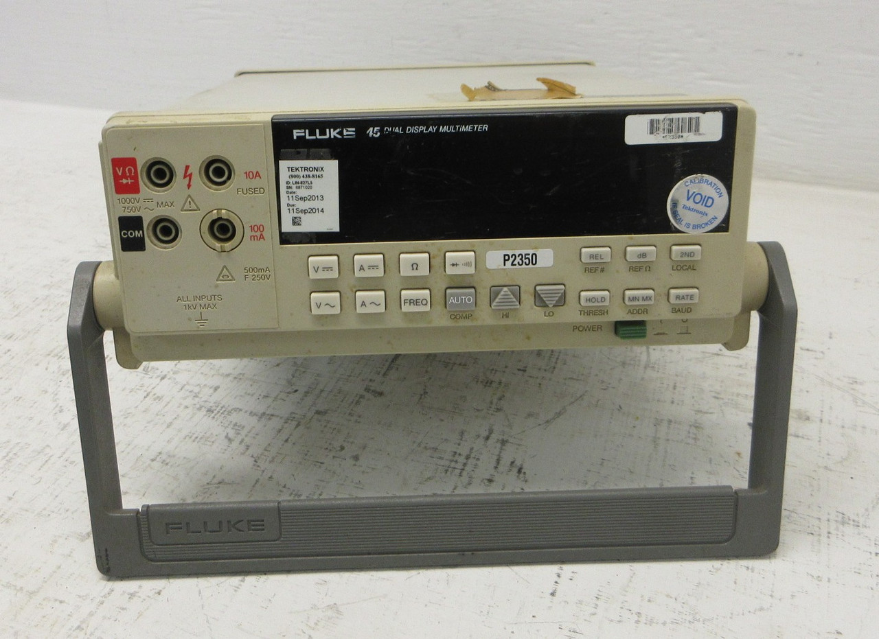 Fluke 45 Dual Display Multimeter 90-264VAC John Fluke MFG no leads no power cord (AH1699-3)