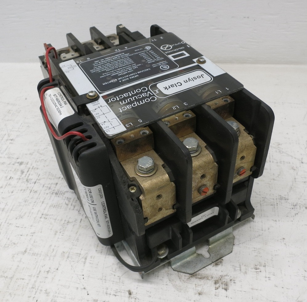 Joslyn Clark CV13U03040676 Size 4 Compact Vacuum Contactor 120V Coil CV13U030406 (DW8656-1)