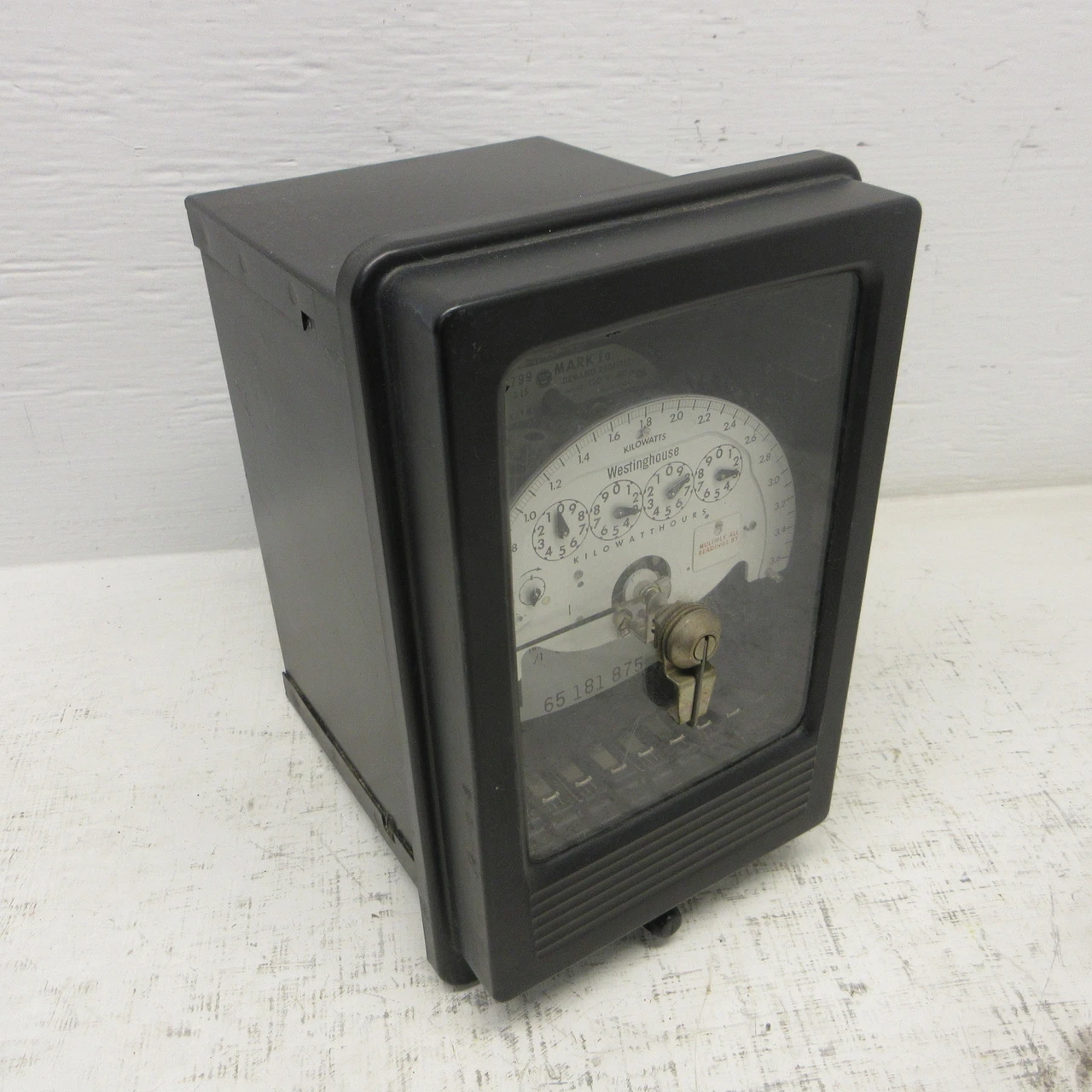 Image of Westinghouse Type D4B-8FM Two-Stator Kilowatthour Meter Style PH67998-B 120V