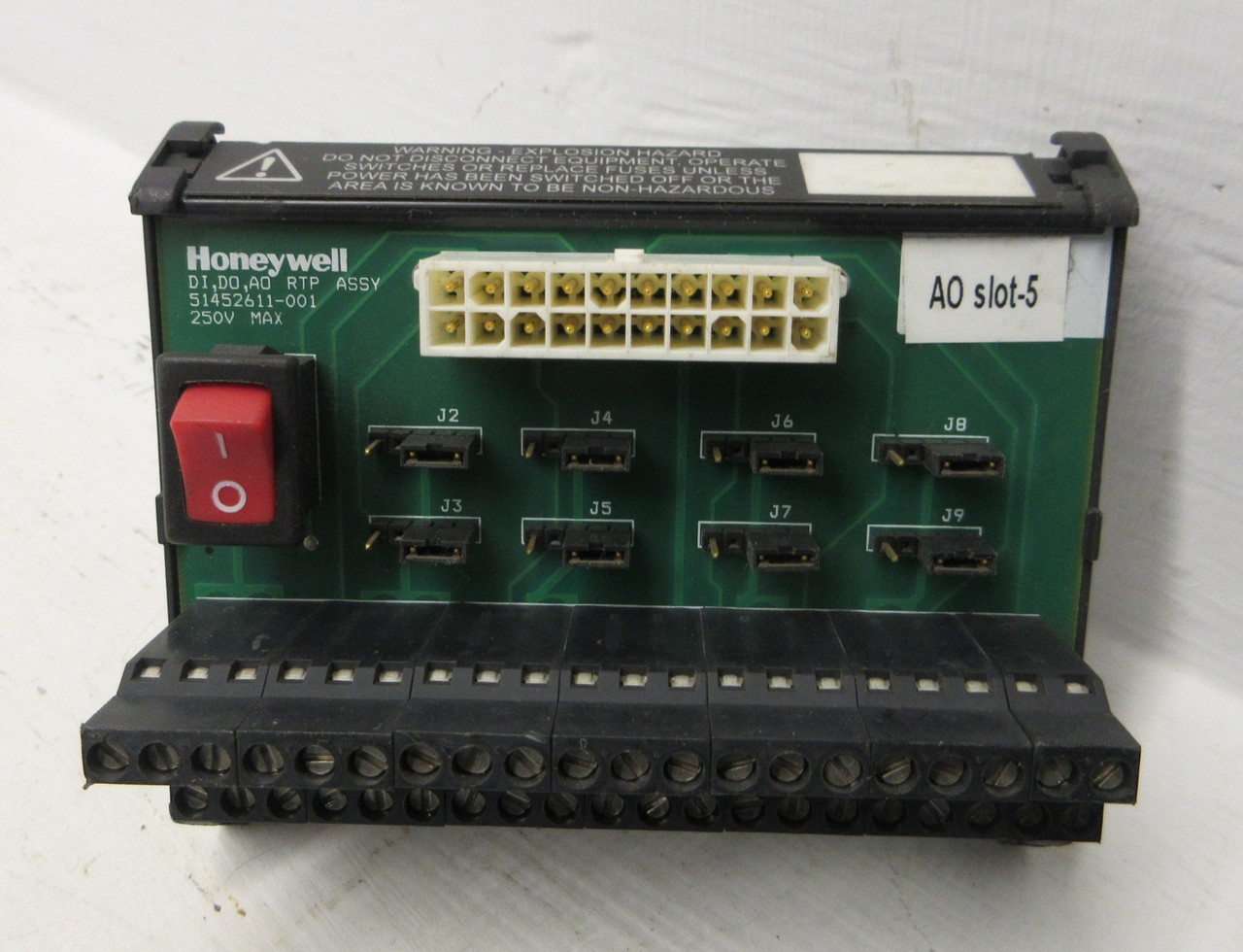 Honeywell 900RTS-0001 Controller DI, DO, AO RTP Module Assembly 51452611-001 (AH1721-11)