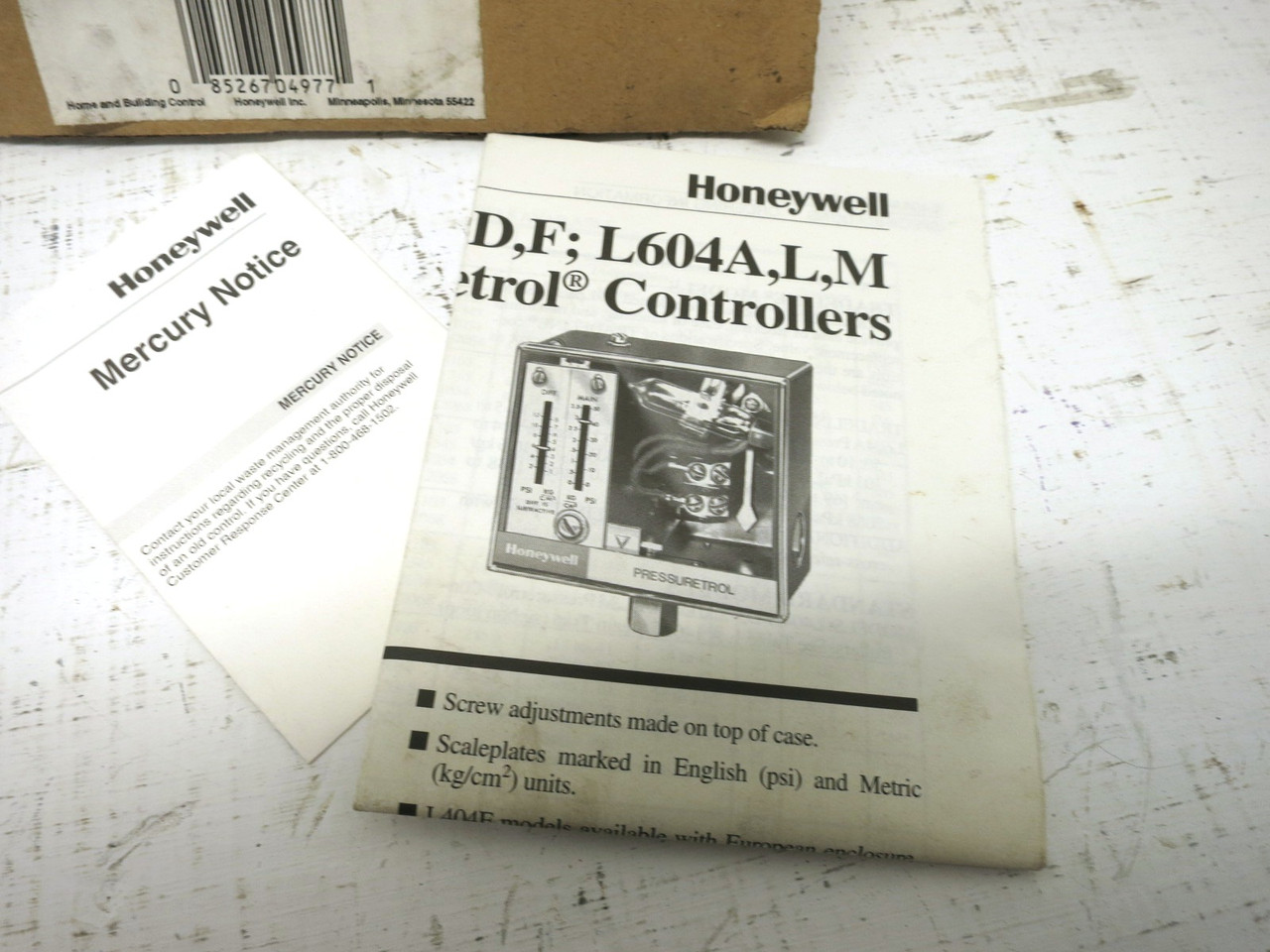 NEW Honeywell L404B 1320 Pressuretrol Pressure Controller SPST 5-50 PSI (DW8462-1)