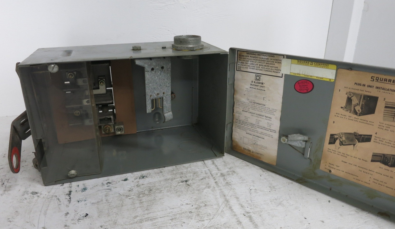 Square D PFA100N 100A I-Line Circuit Breaker Busway Bus Plug PFA-100-N 480/277V (DW8708-1)