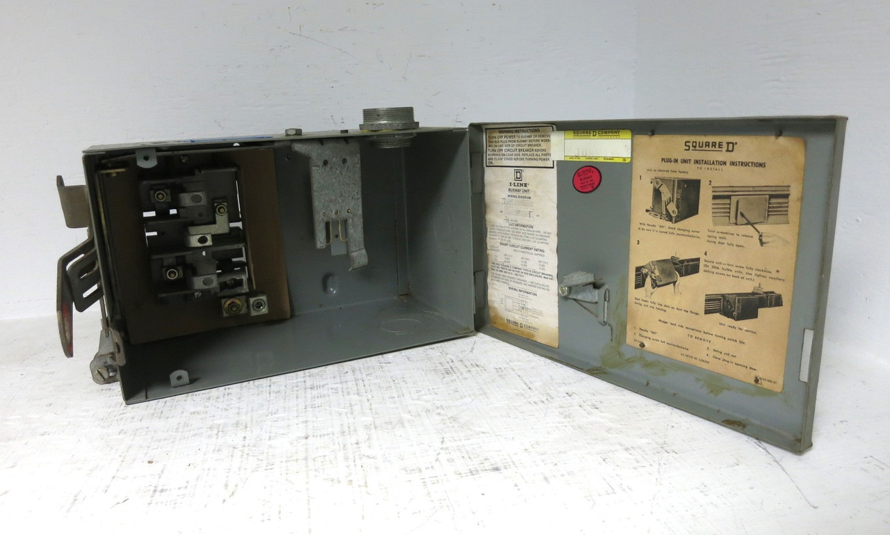 Square D PFA100N 100A I-Line Circuit Breaker Busway Bus Plug PFA-100-N 480/277V (DW8708-1)