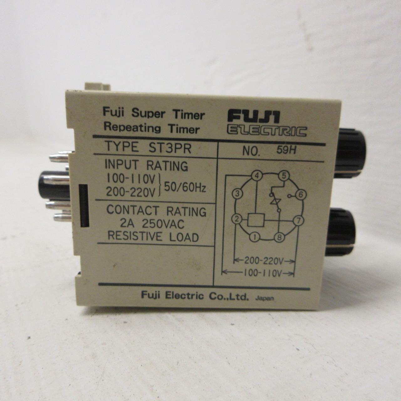 Fuji Electric ST3PR Fuji Super Timer Repeating 8-Pin Minutes or Seconds 0-30 (AH1744-1)