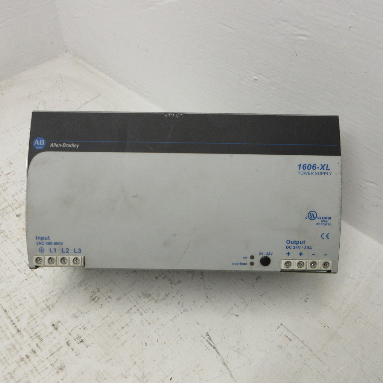 Allen Bradley 1606-XL720E-3 Power Supply 720W IN: 3AC 400-500V OUT: 24-28VDC 30A (AH1741-1)