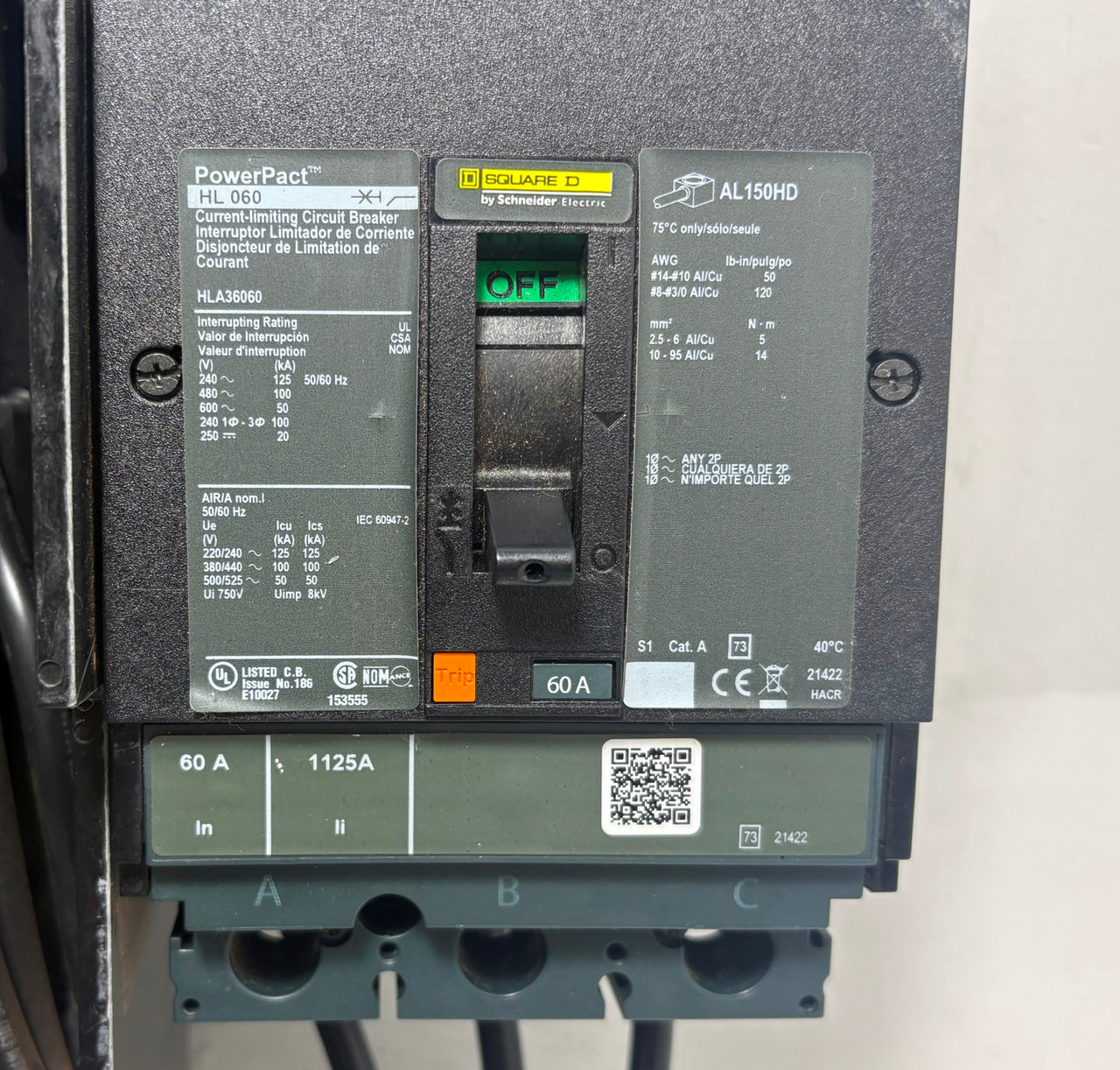 Square D I-Line HL2IMA24C1 SurgeLogic Surge Protective Device Schneider HLA36060 (EM6015-1)