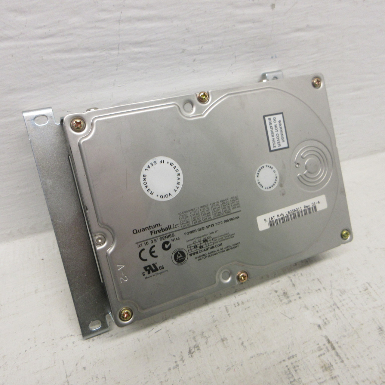 Image of Quantum Fireball lct 10 3.5" Series 5.1AT LB05A011 Rev 01-A Hard Drive 5/12V 01A