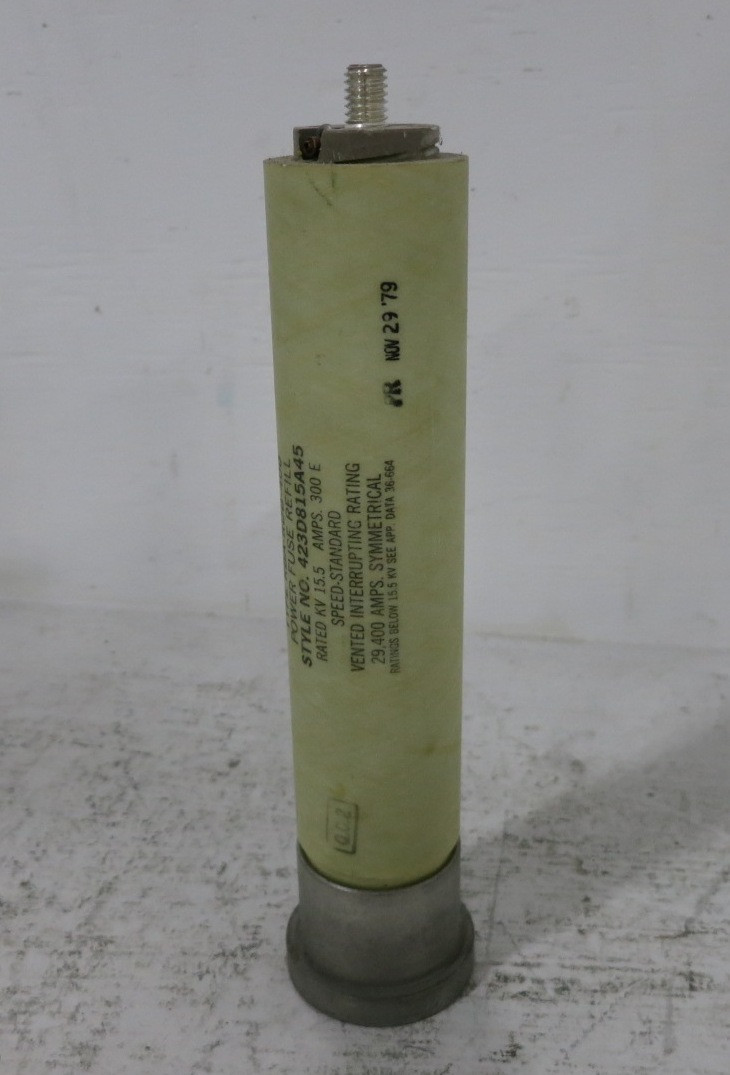 Westinghouse 423D815A45 300E Amp 15.5kV Fuse Refill RBA-RDB-400 RBA-400 300A (DW8715-2)