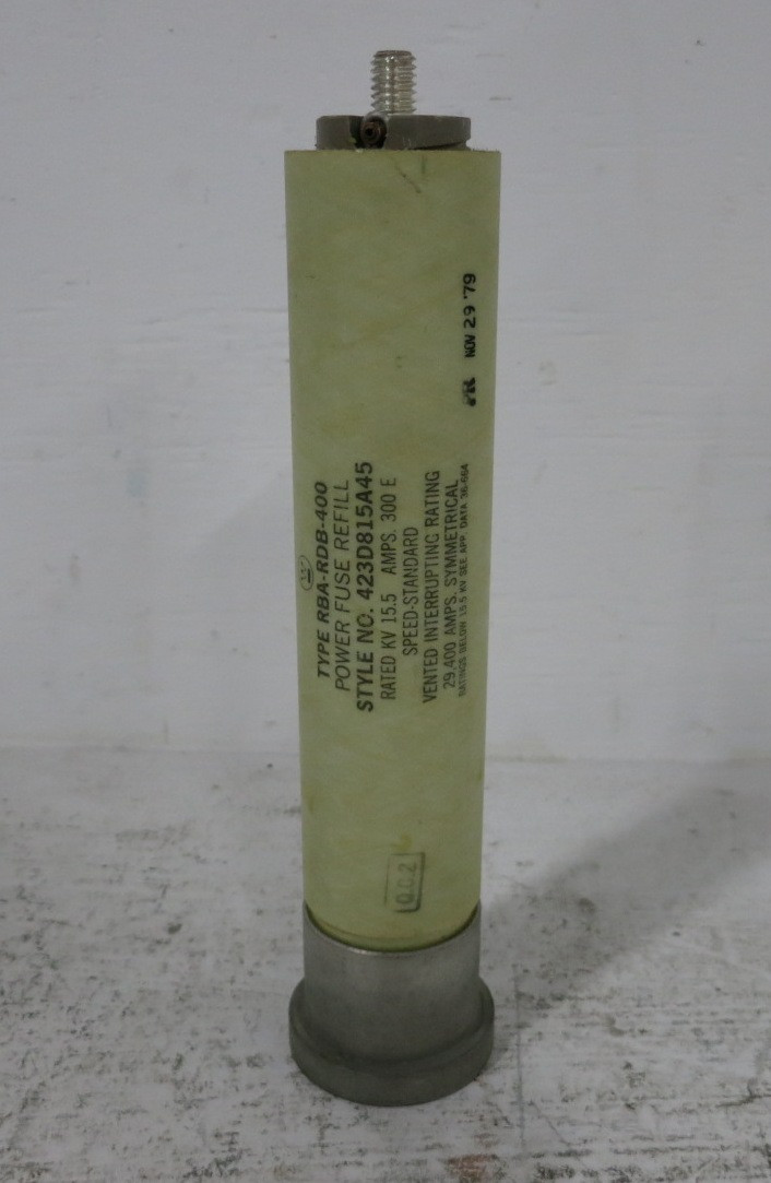 Westinghouse 423D815A45 300E Amp 15.5kV Fuse Refill RBA-RDB-400 RBA-400 300A (DW8715-2)
