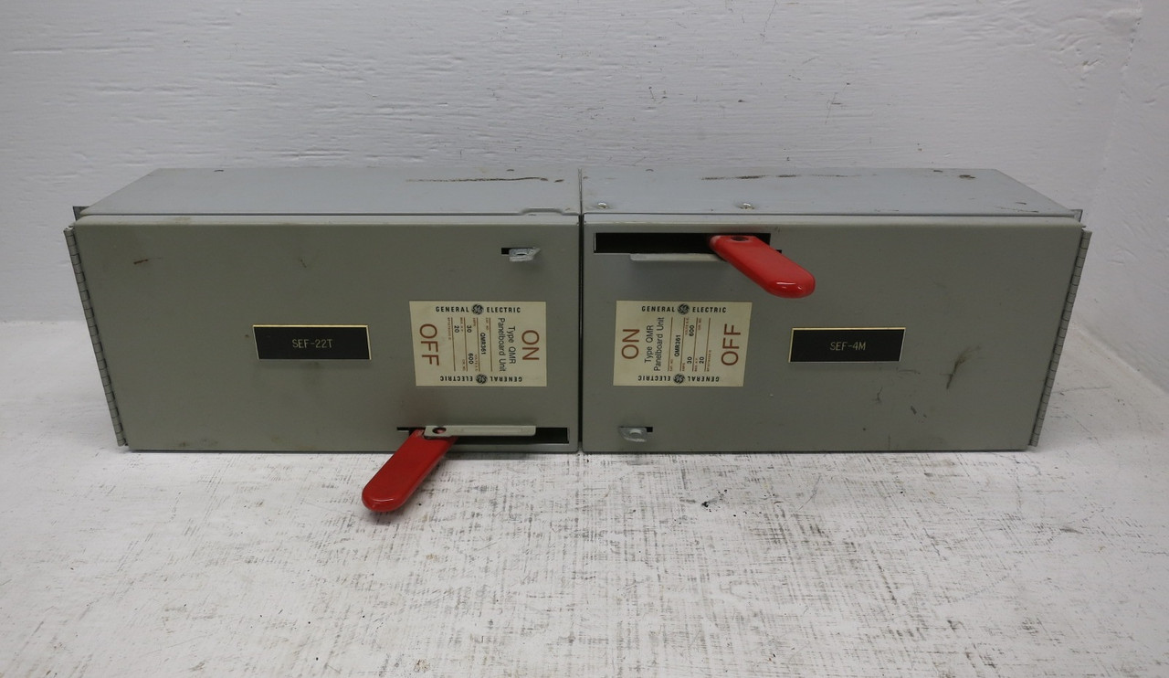 GE QMR361 30A 600V Twin Fusible Panelboard Switch Dual 30 Amp NO Hardware THFP (DW8728-1)