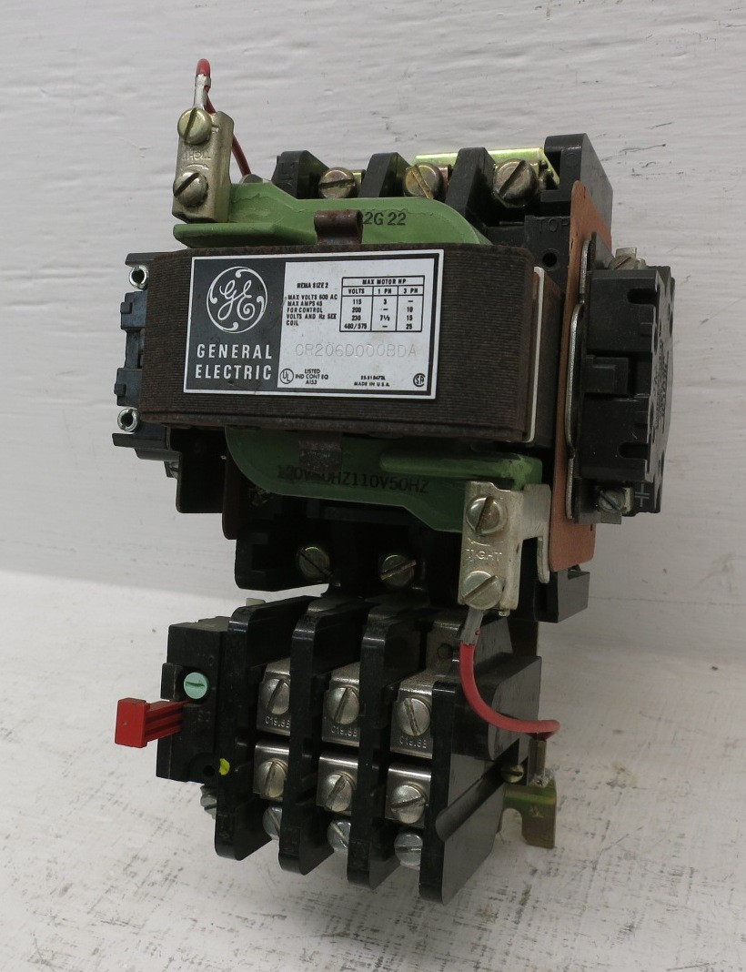 GE CR206D000BDA Size 2 Motor Starter 120V Coil CR206D 25 HP 45A (DW8727-1)