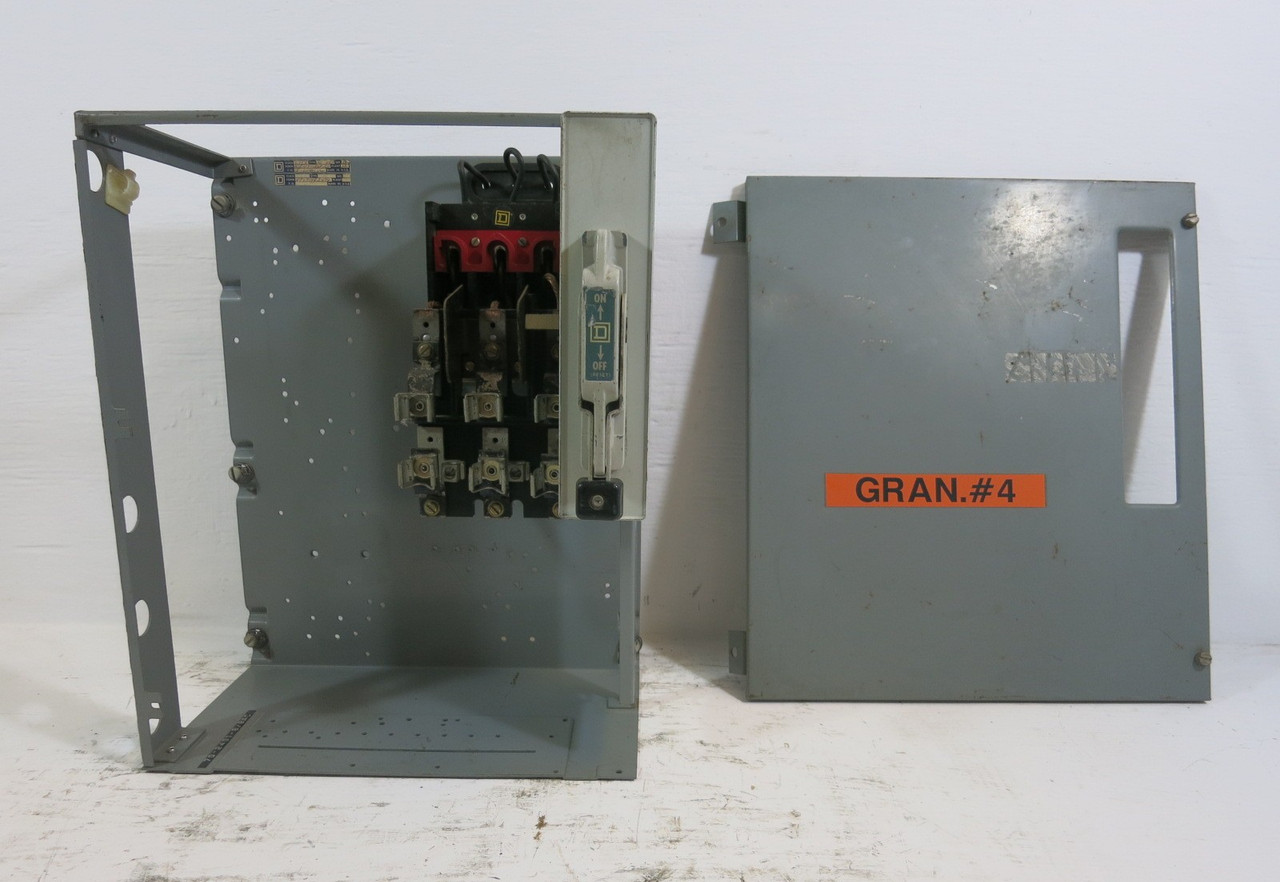 Square D Model 4 30A Fusible Feeder MCC Bucket 18" 30 Amp Fused SD Mod 4 (BJ2001-4)