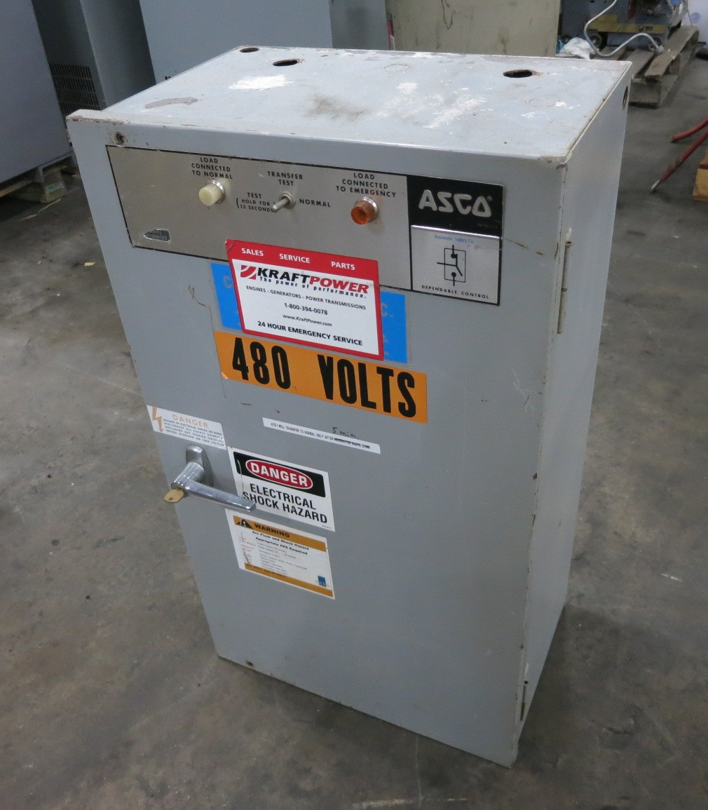 ASCO 94025098C 50A 480V Automatic Transfer Switch 1PH 2P 50 Amp ATS 940 480 VAC (DW8735-1)