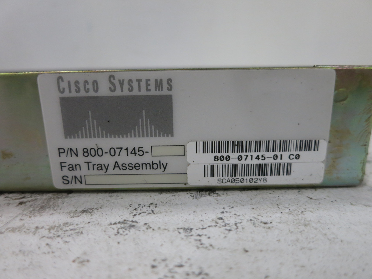 Cisco WMMYAAYGAA ONS 15454 Shelf Fan Tray Assembly 800-07145-01 (DW8736-1)