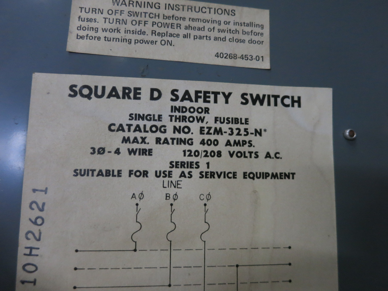 Square D EZM325N EZ Meter Pak 400A Main Switch + Terminal Box EZM4800TB 120/208V (DW8739-1)