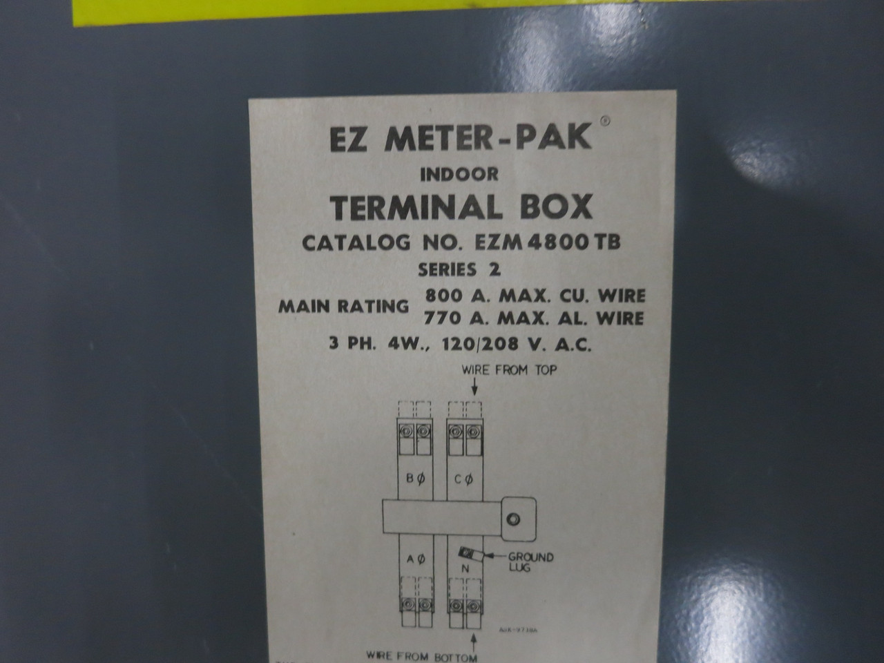 Square D EZM325N EZ Meter Pak 400A Main Switch + Terminal Box EZM4800TB 120/208V (DW8739-1)