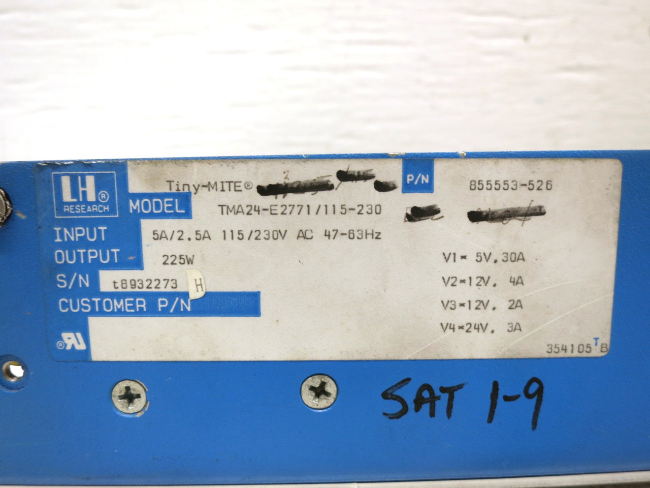 LH Research TMA24-E2771/115-230 Tiny-MITE Switching Power Supply 225W 855553-526 (DW8743-12)