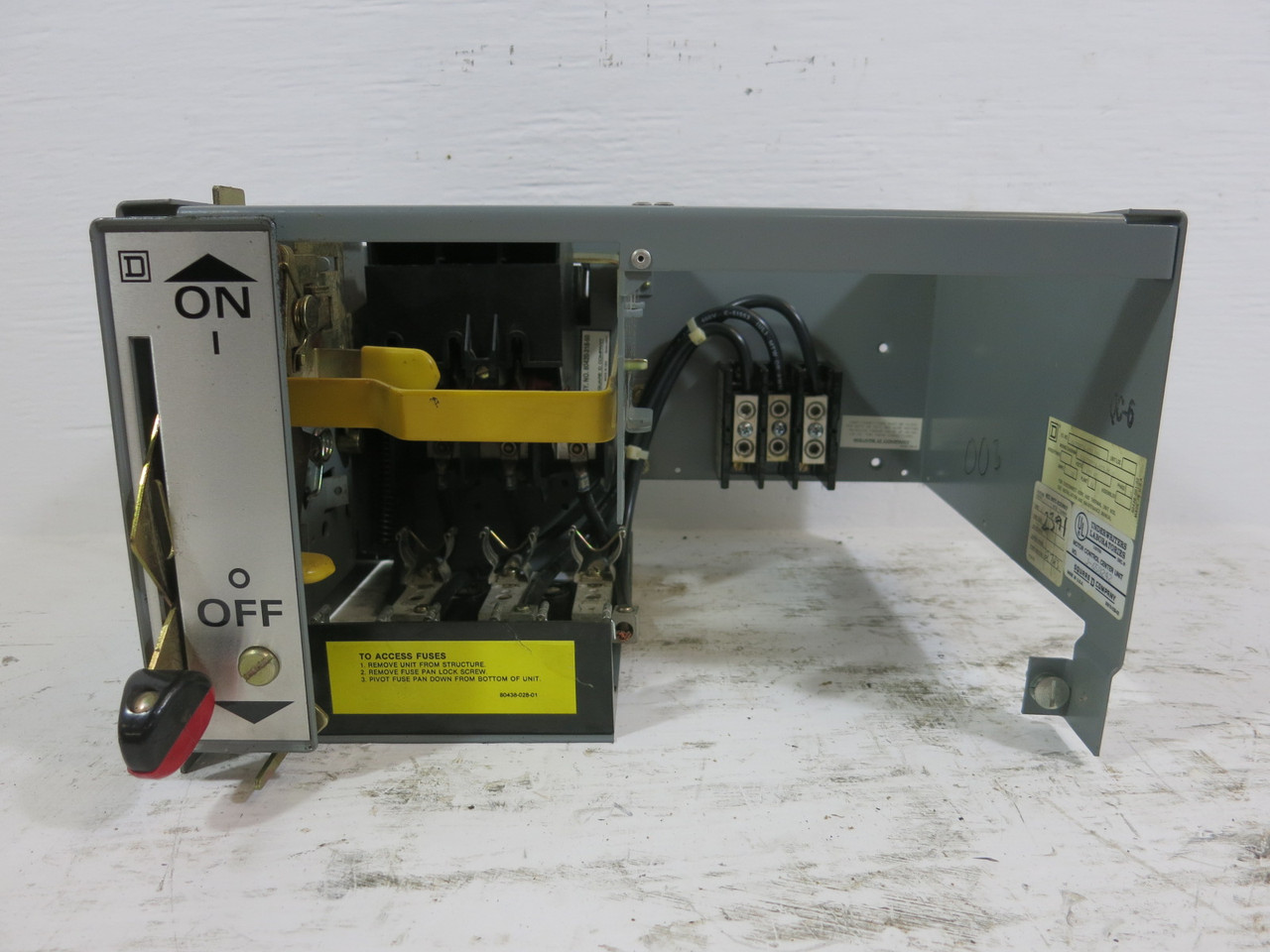 Square D Model 5 60 Amp Fusible 9" Motor Control MCC Feeder Bucket 60A Mod 5 (BJ2003-1)