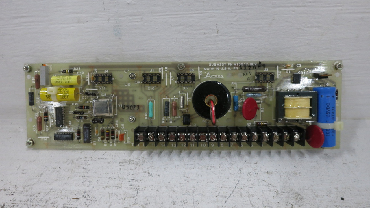 Avtron A15317 Control Board PCB Model K514 Metering Unit D16825 A17683 Card (DW8744-1)