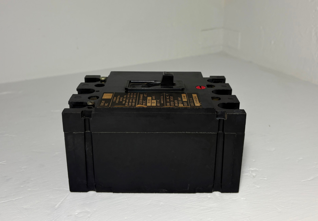 Cutler-Hammer FC3125 125A Circuit Breaker Type FC 600V 3P 125 Amp (EM6019-1)
