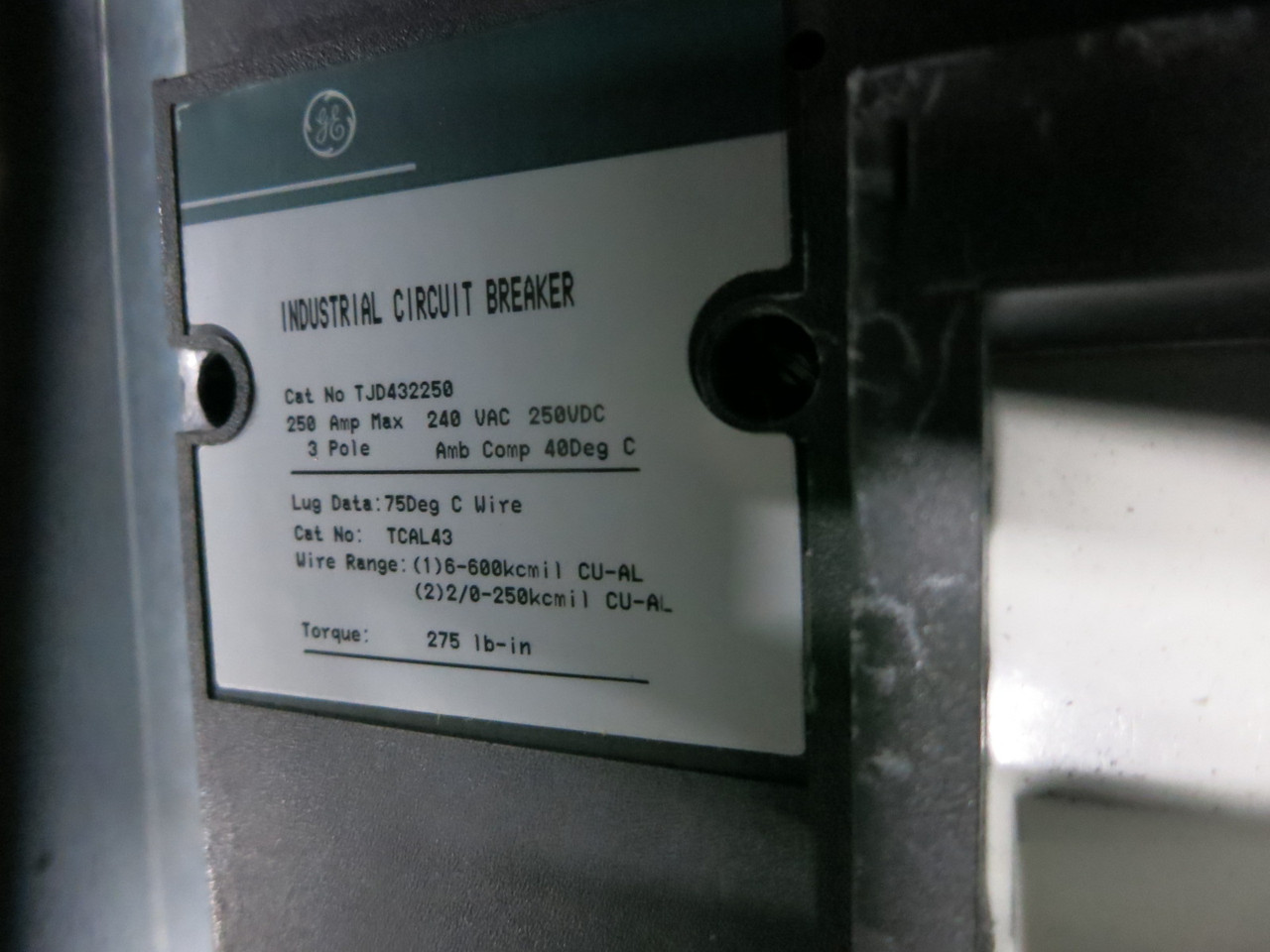 GE AQF3424CBX 250A Main Breaker Panel Board 208Y/120V A Series 3PH 4W 250 Amp (DW8836-1)