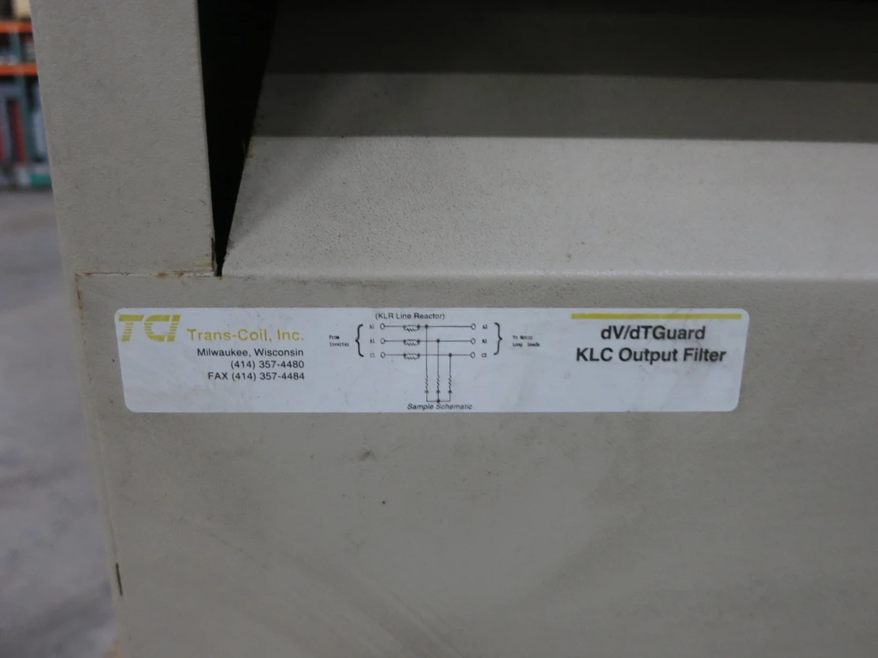 TCI KLCUL160A2 160A KLCUL Output Filter KLR160BCB KLR Drive Reactor dV/dT Guard (DW8789-1)