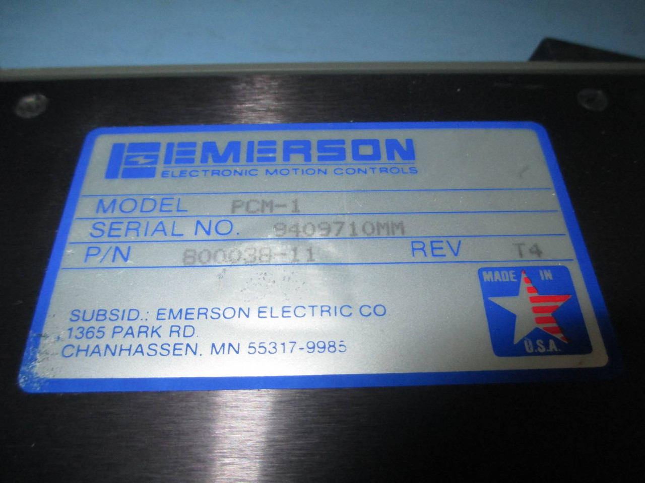 Emerson M035480 Positioning Servo Drive Motion Control PCM-1 Program (EBI1245-1)