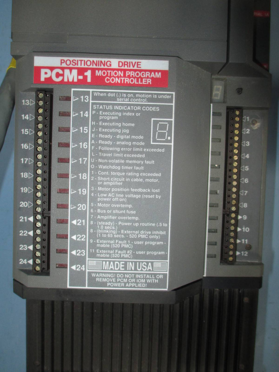 Emerson M035480 Positioning Servo Drive Motion Control PCM-1 Program (EBI1245-1)