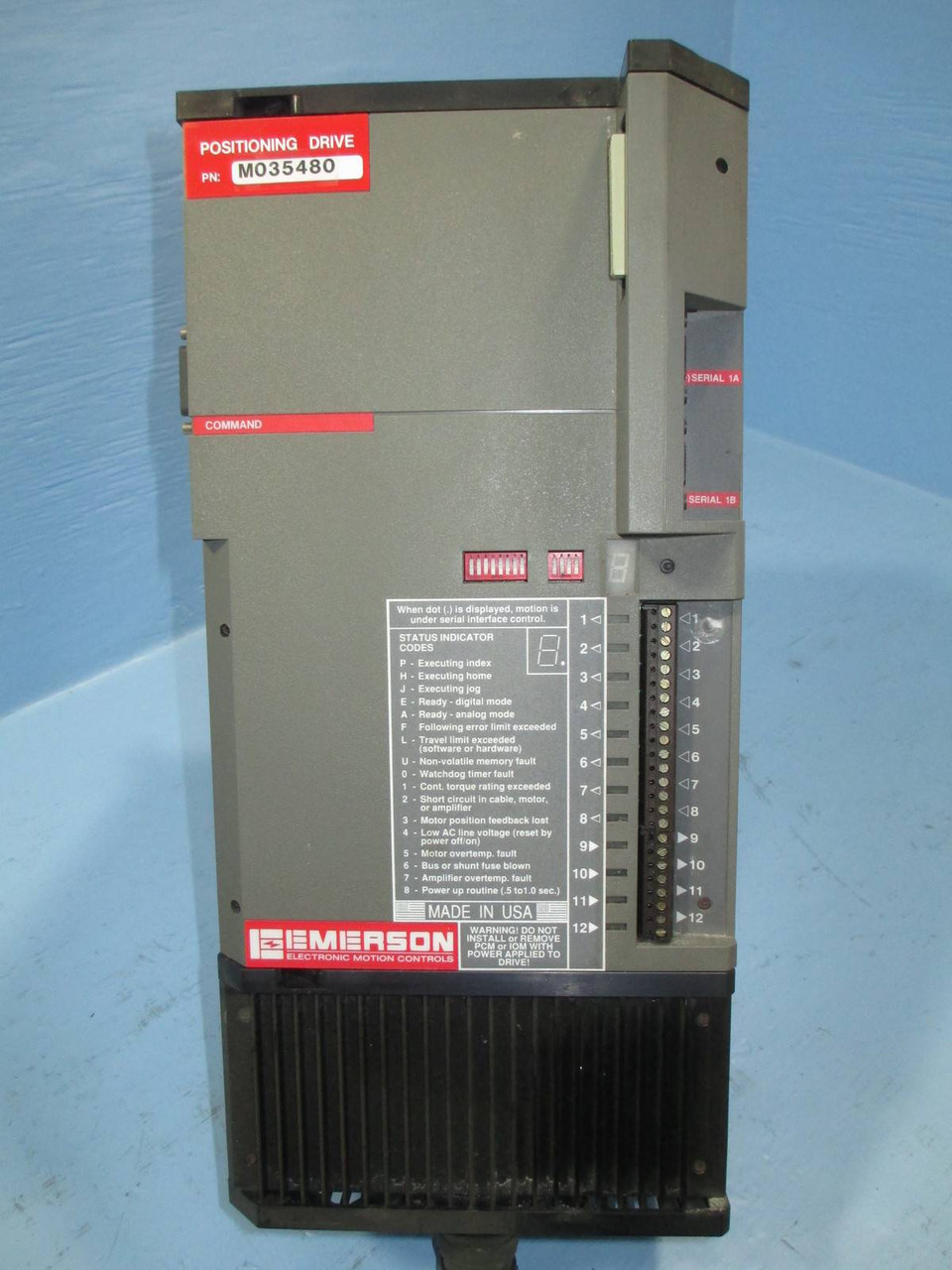 Emerson M035480 Positioning Servo Drive Motion Control PCM-1 Program (EBI1245-1)
