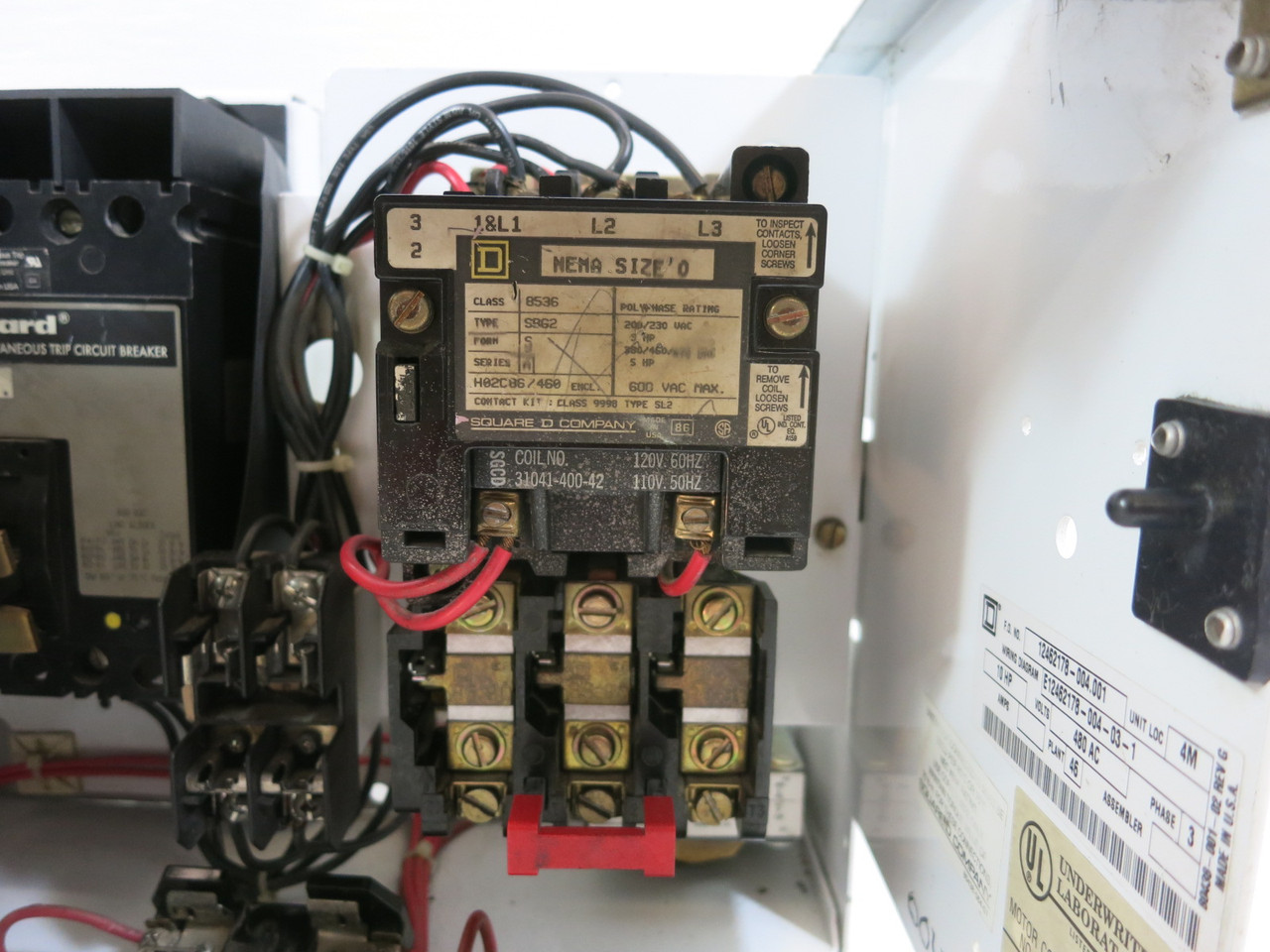 Square D Model 6 Size 0 Starter 15 Amp Breaker 12" MCC Bucket 15A Mod 6 (BJ2010-1)