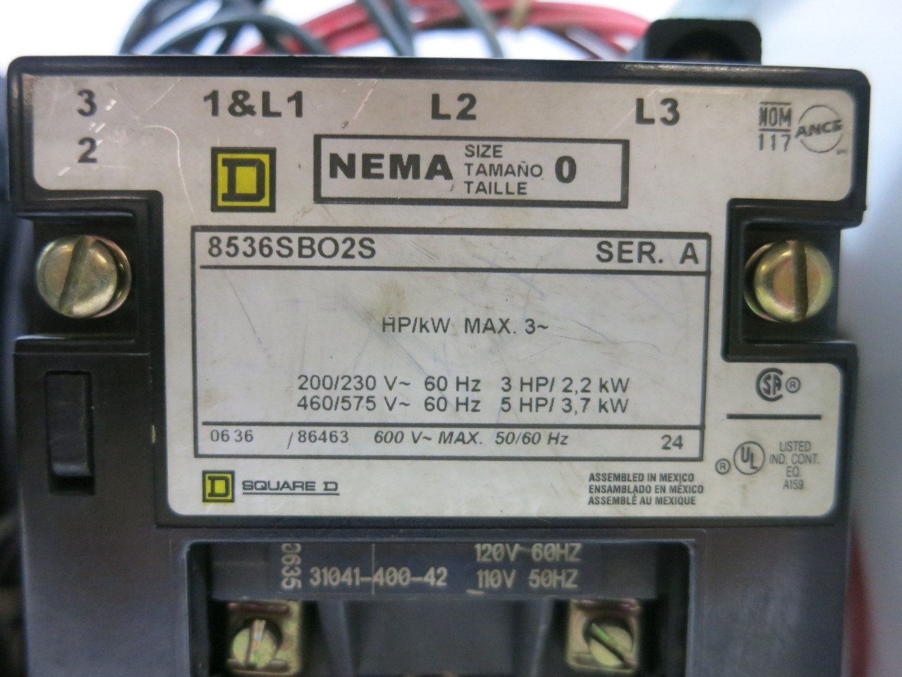 Square D Model 6 Size 0 Starter 30 Amp Breaker 12" MCC Bucket 30A Mod 6 (BJ2011-1)